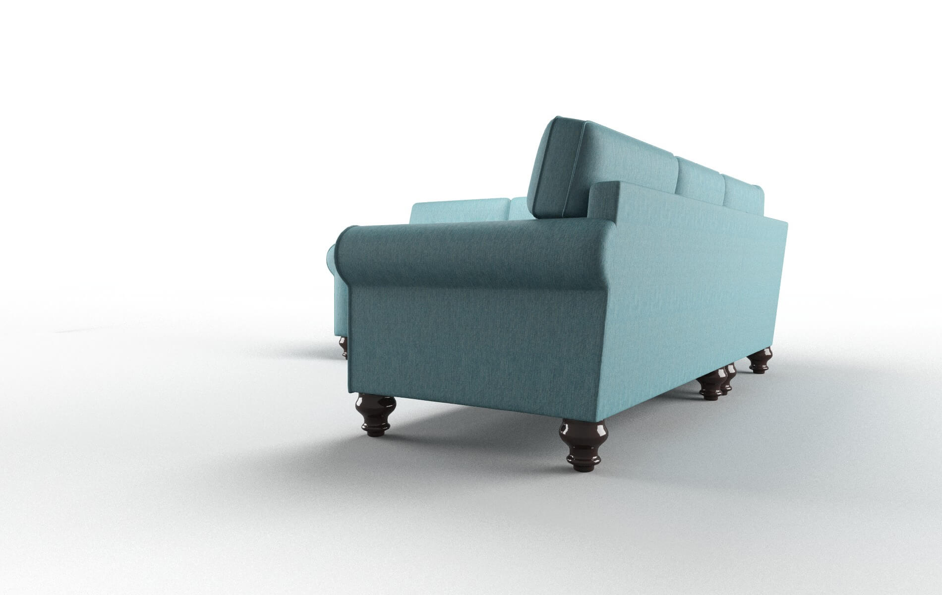 Farah Sorrento Denim Sectional espresso legs 4