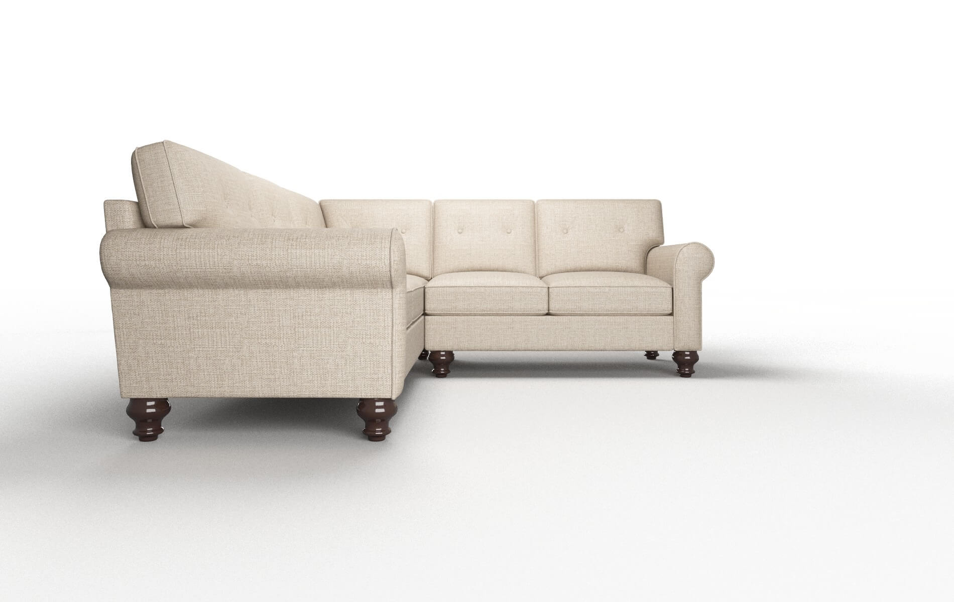 Farah Sosoftness 74 Sectional espresso legs 2