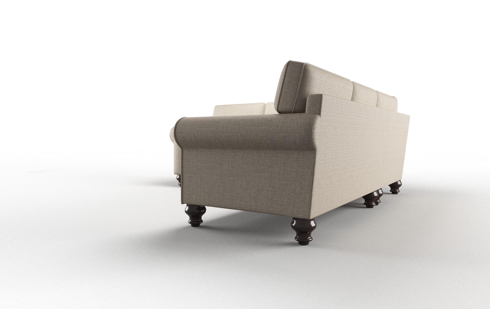 Farah Sosoftness 74 Sectional espresso legs 4