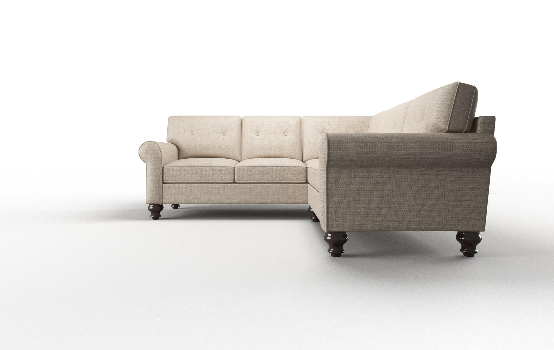 Farah Sosoftness 74 Sectional espresso legs 5