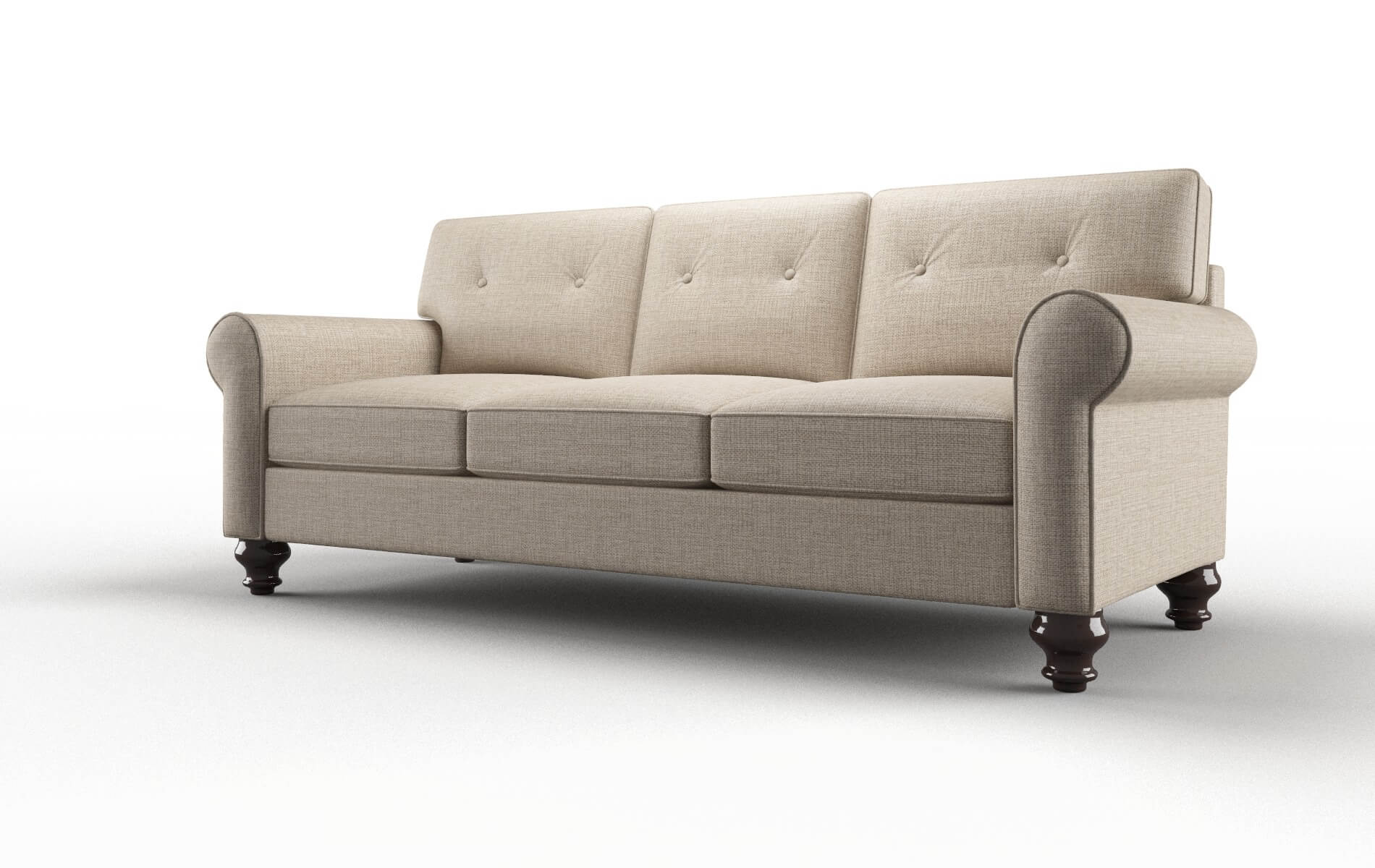 Farah Sosoftness 74 Sofa espresso legs 4