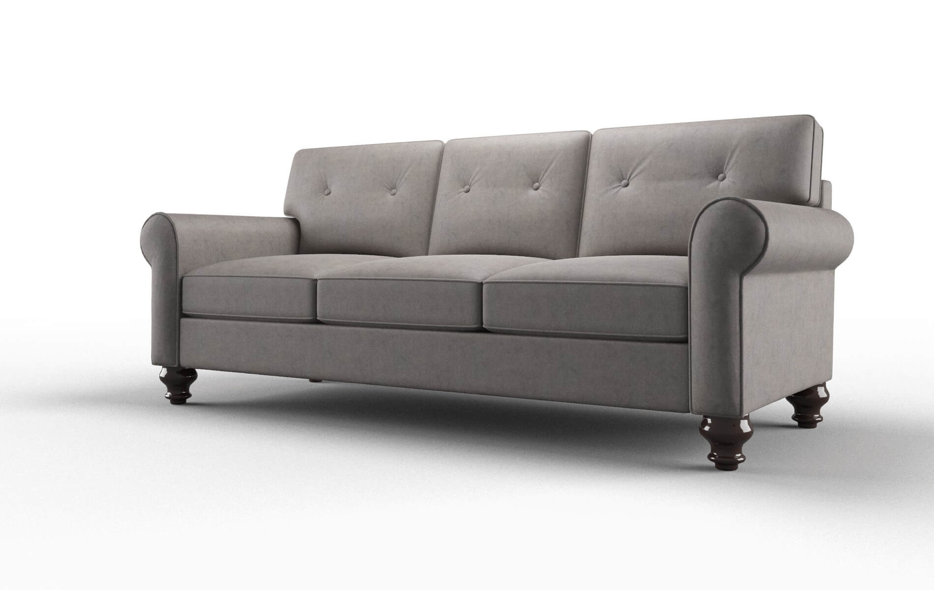 Farah Suave Slate Sofa espresso legs 4
