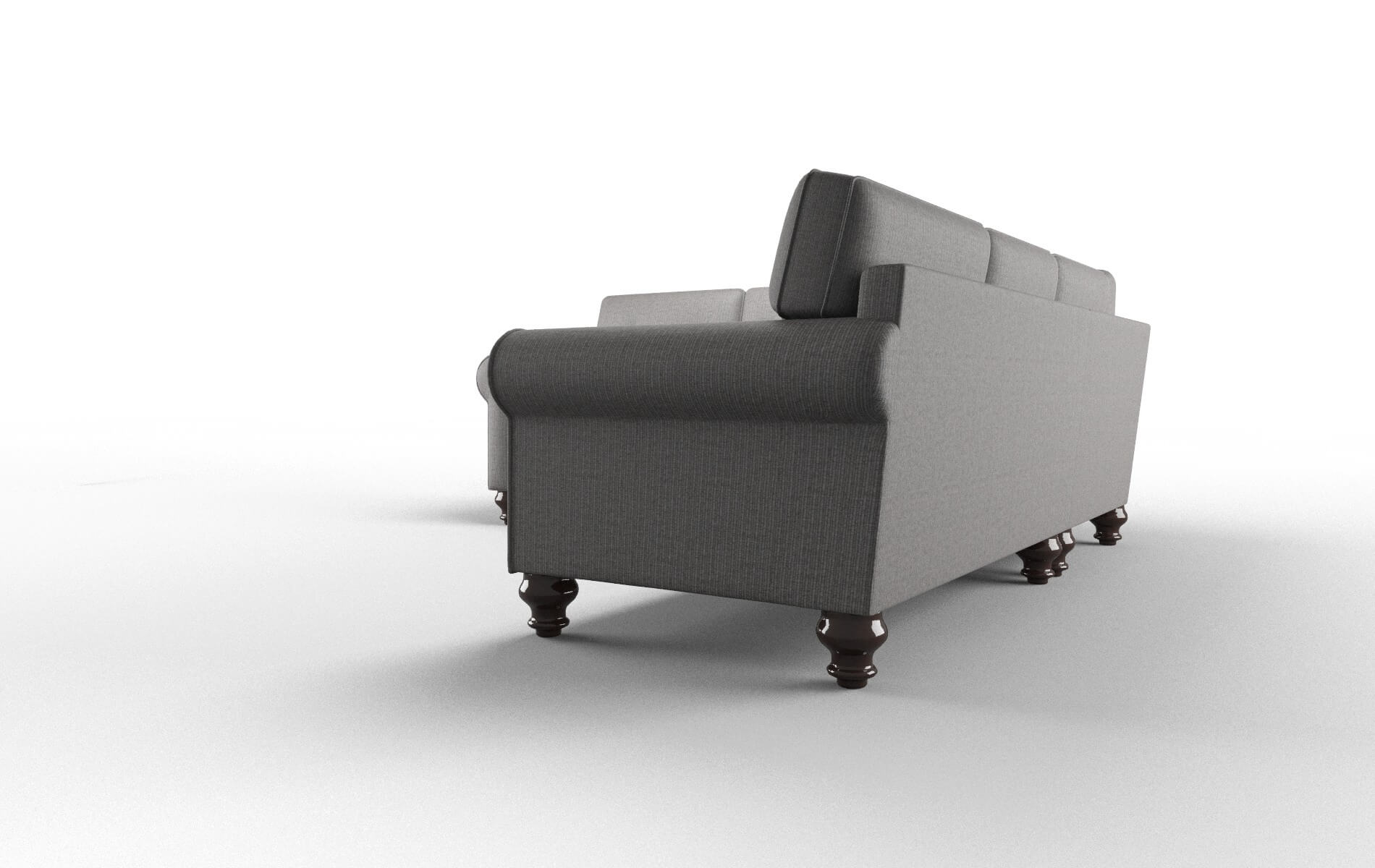 Farah Terrain Oatmeal Sectional espresso legs 4