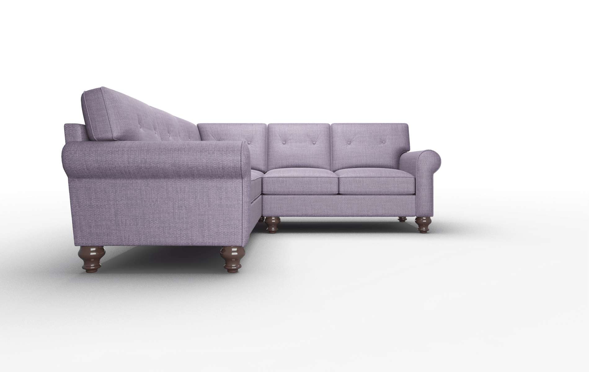 Farah Tess Blackberry Sectional espresso legs 2