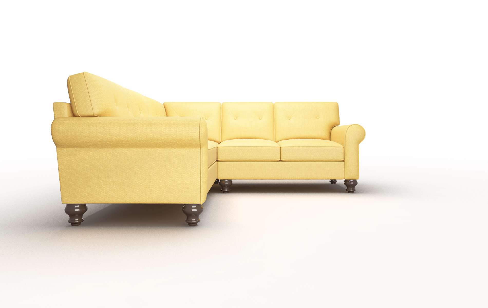 Farah Tess Turmeric Sectional espresso legs 2