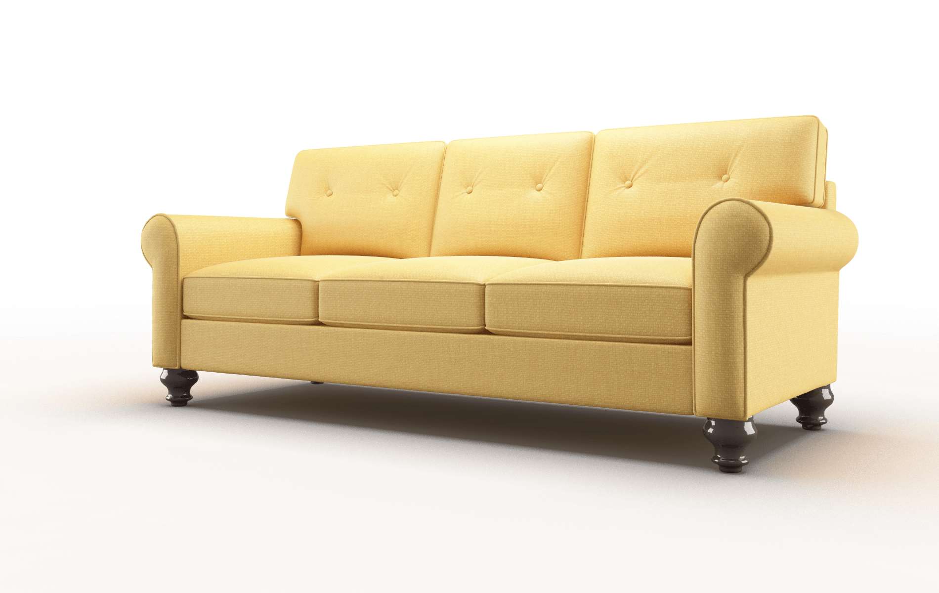 Farah Tess Turmeric Sofa espresso legs 4