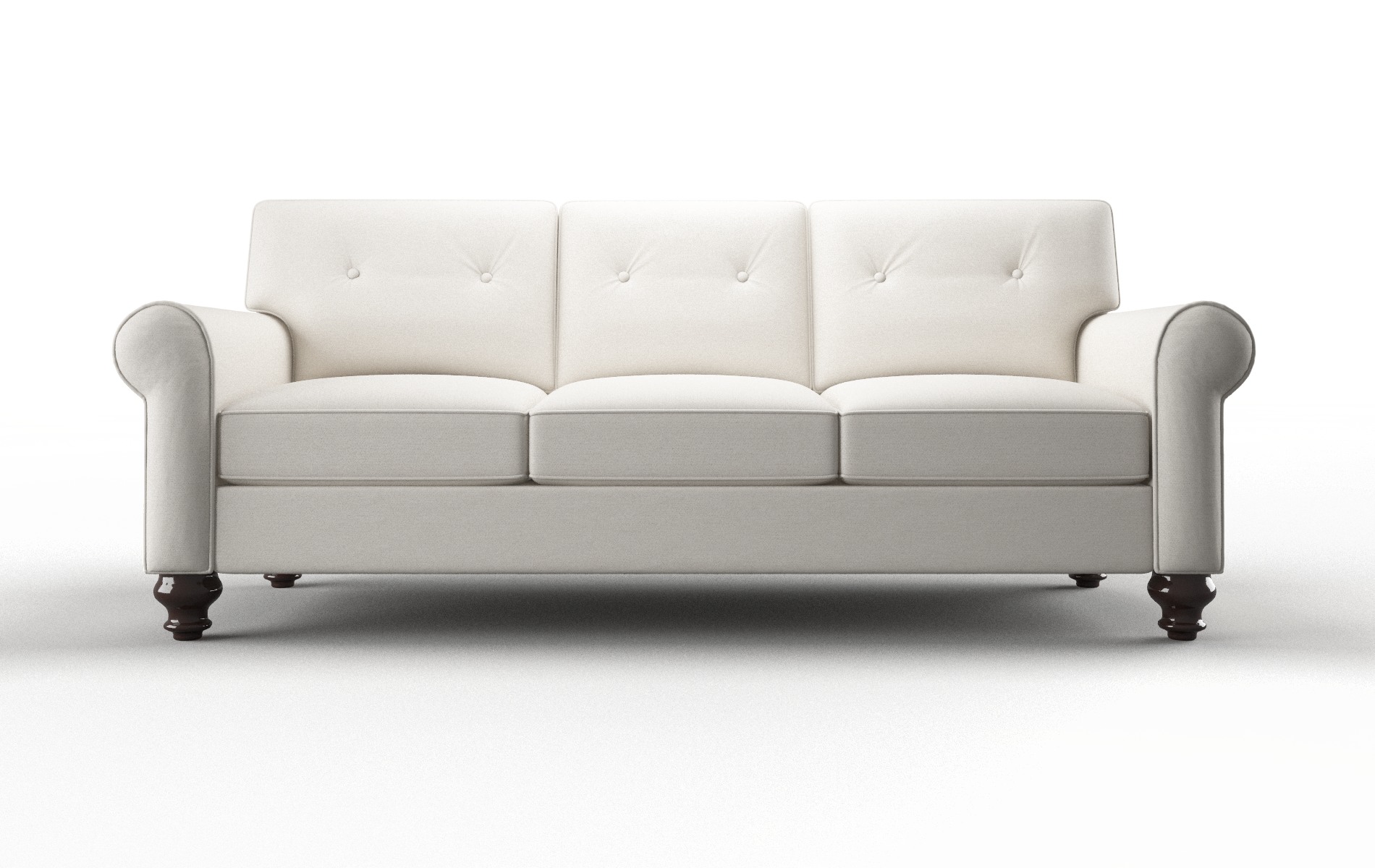 Farah Venice eggshell Sofa Espresso Legs  1