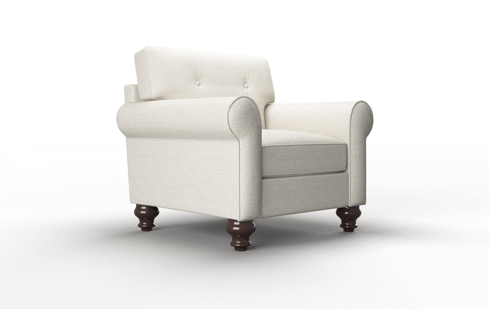 Farah Venus Cream Chair espresso legs 2