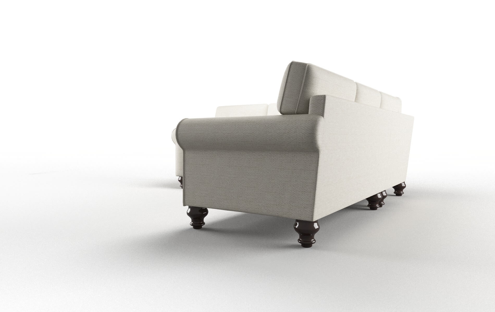 Farah Venus Cream Sectional espresso legs 4