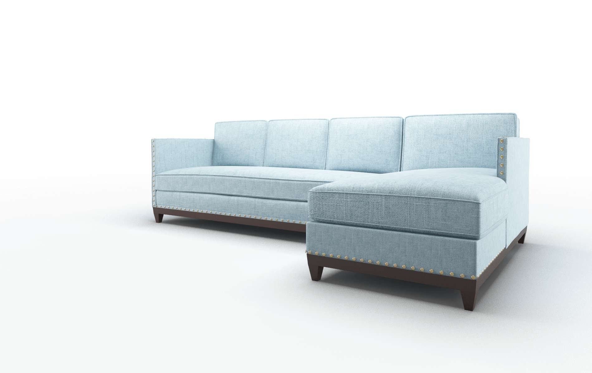 Florence Atlas Turquoise Panel espresso legs 4