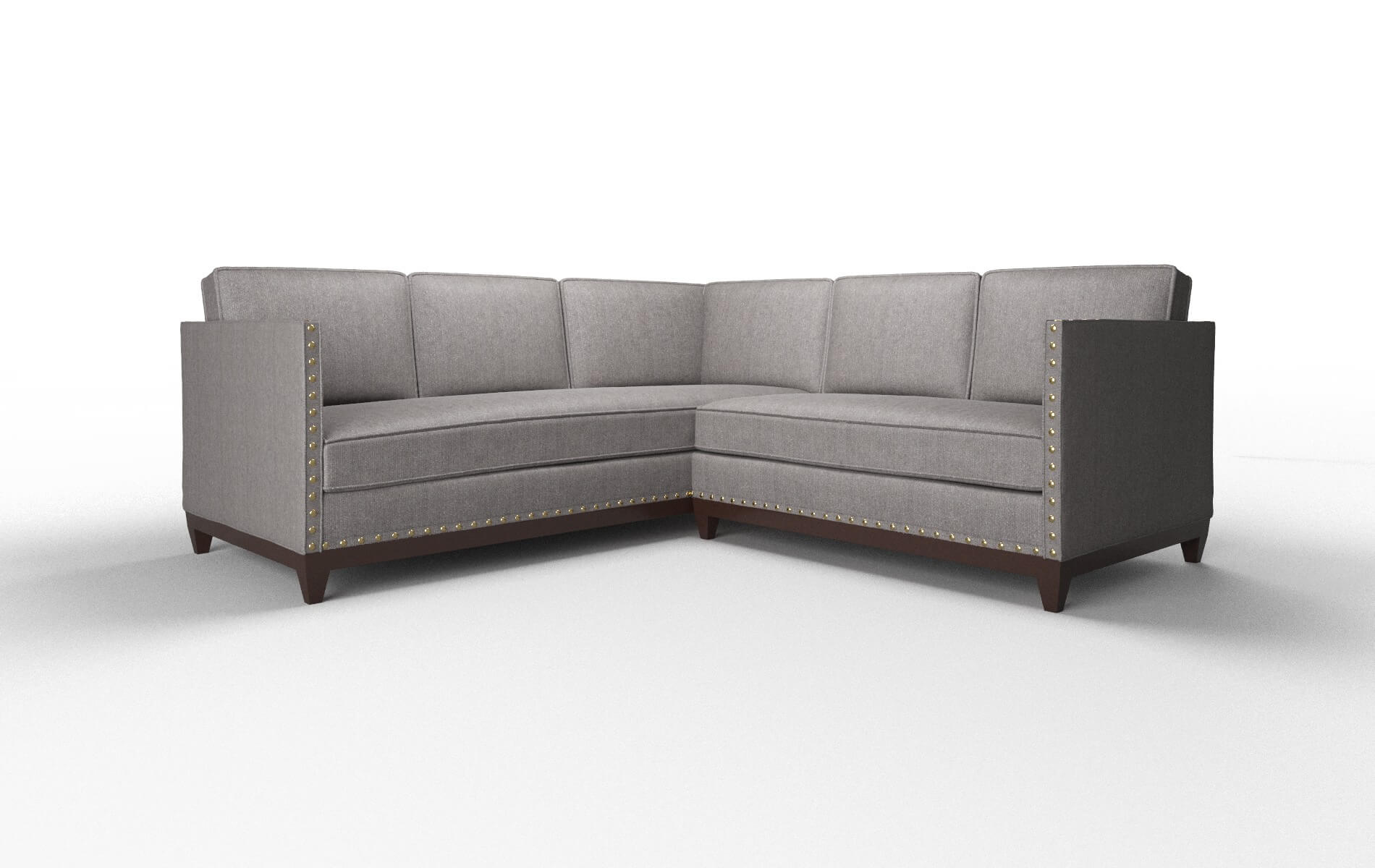 Florence Atlas_plz Silver Sectional espresso legs 1