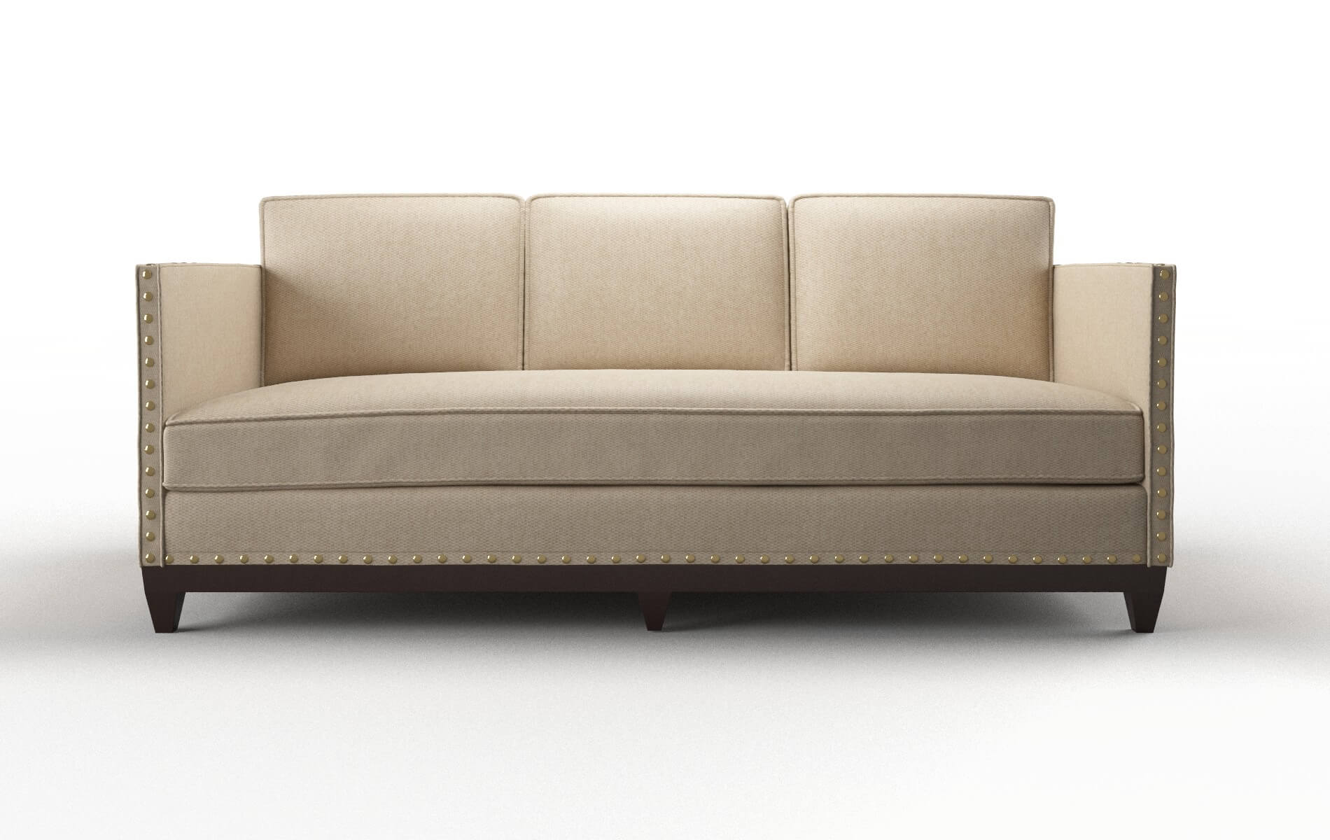 Florence Avenger Burlap Sofa espresso legs 1