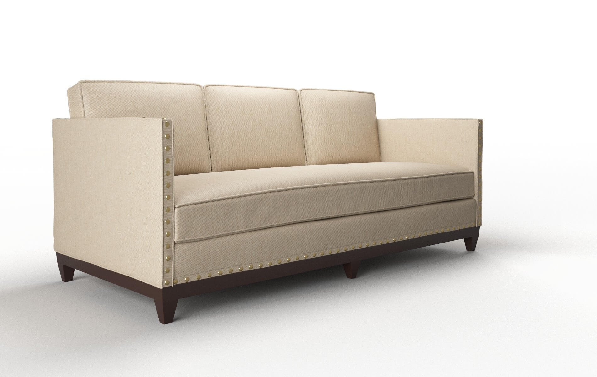 Florence Avenger Burlap Sofa espresso legs 2