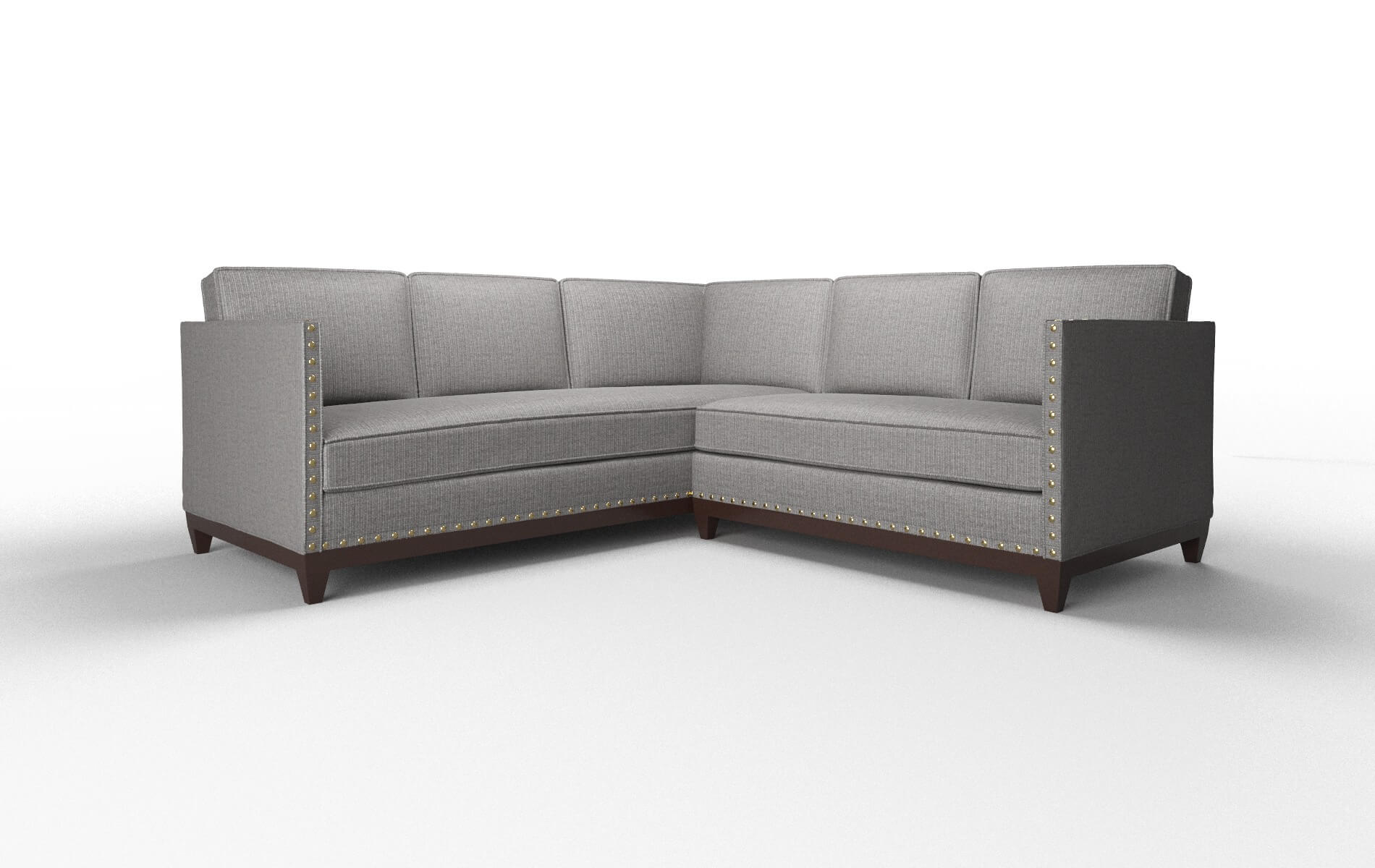 Florence Avenger Zinc Sectional espresso legs 1