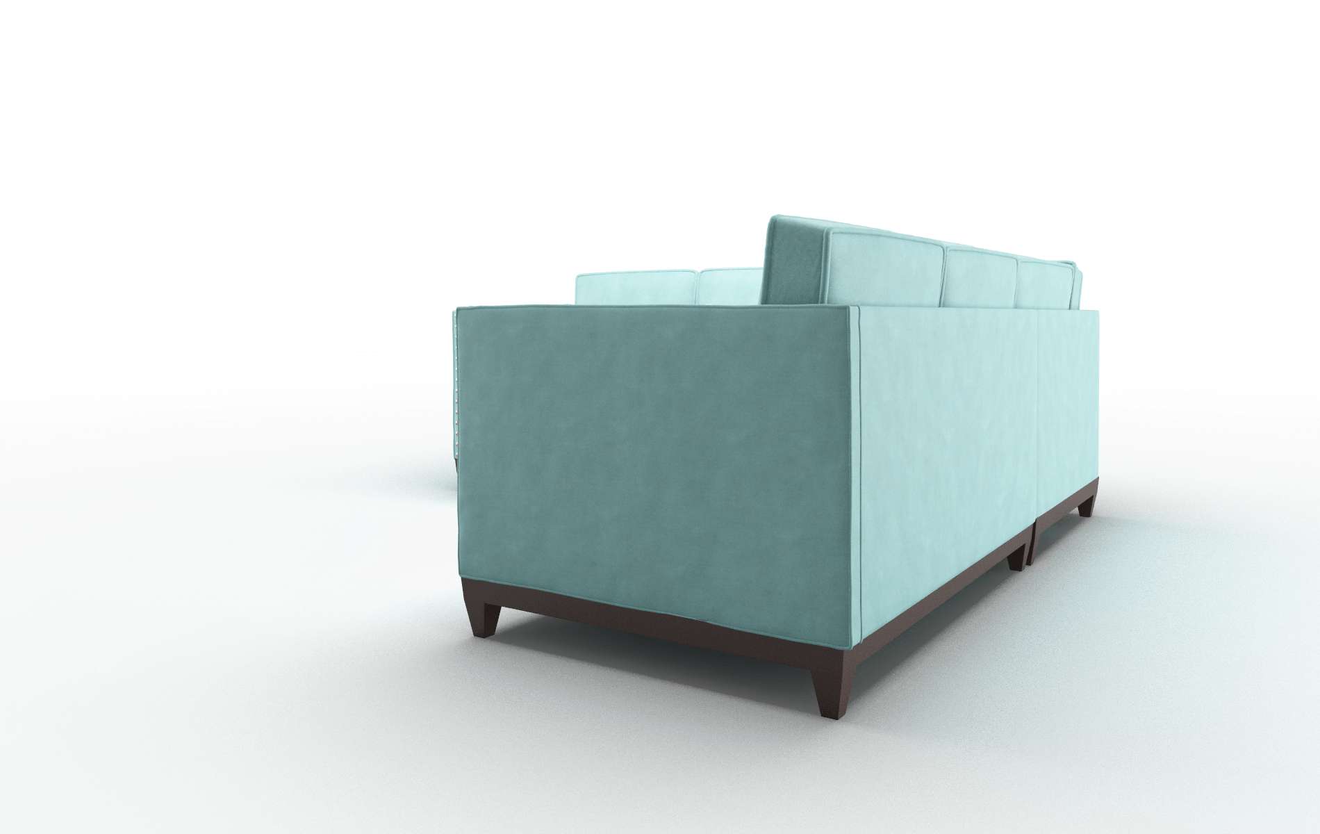 Florence Bella Caribbean Sectional espresso legs 4