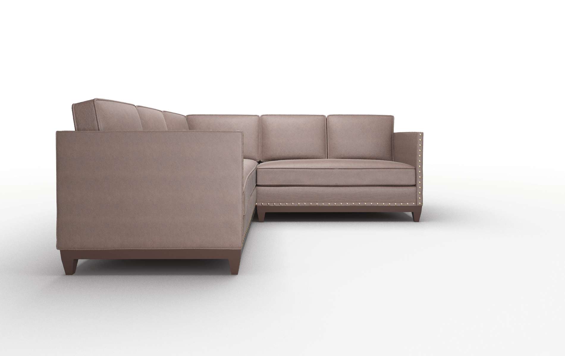 Florence Bella Espresso Sectional espresso legs 2