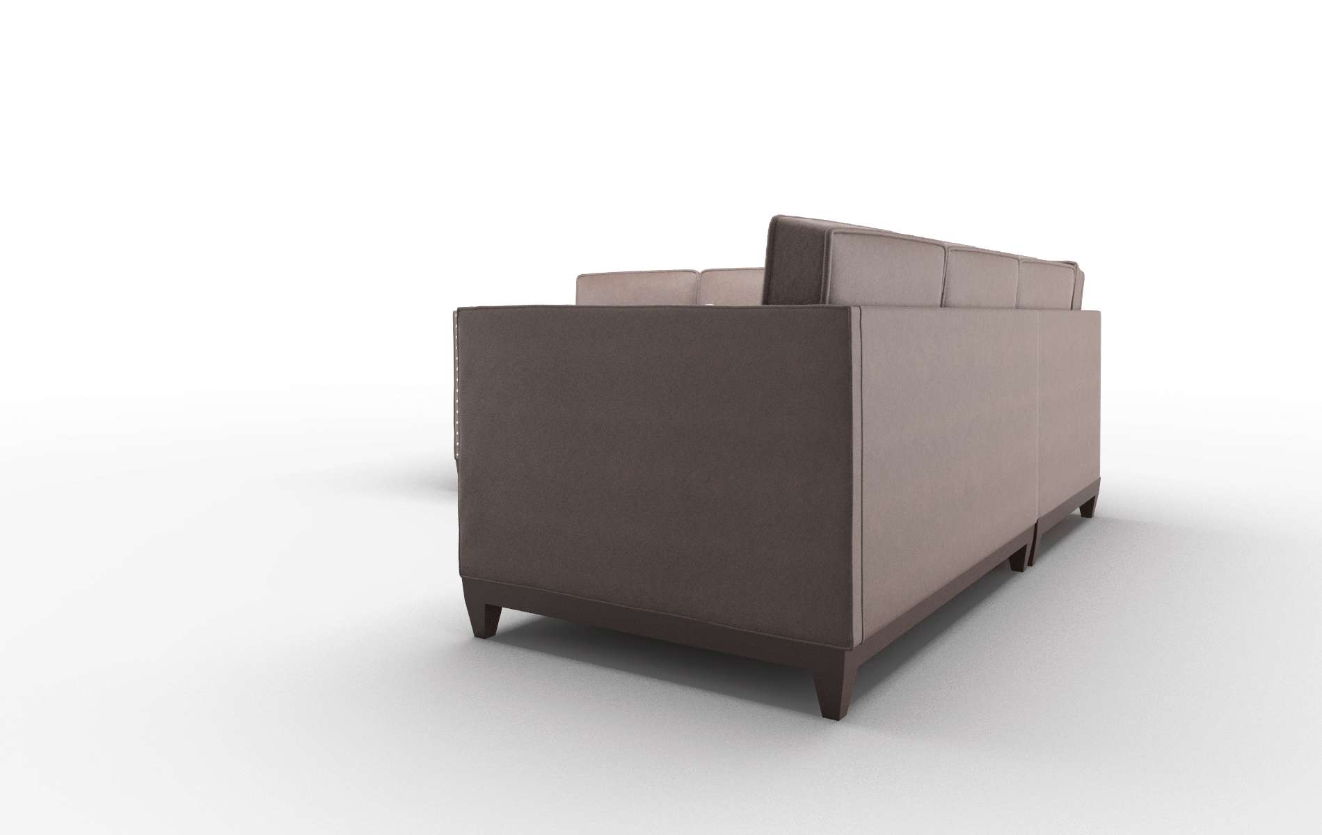 Florence Bella Espresso Sectional espresso legs 4