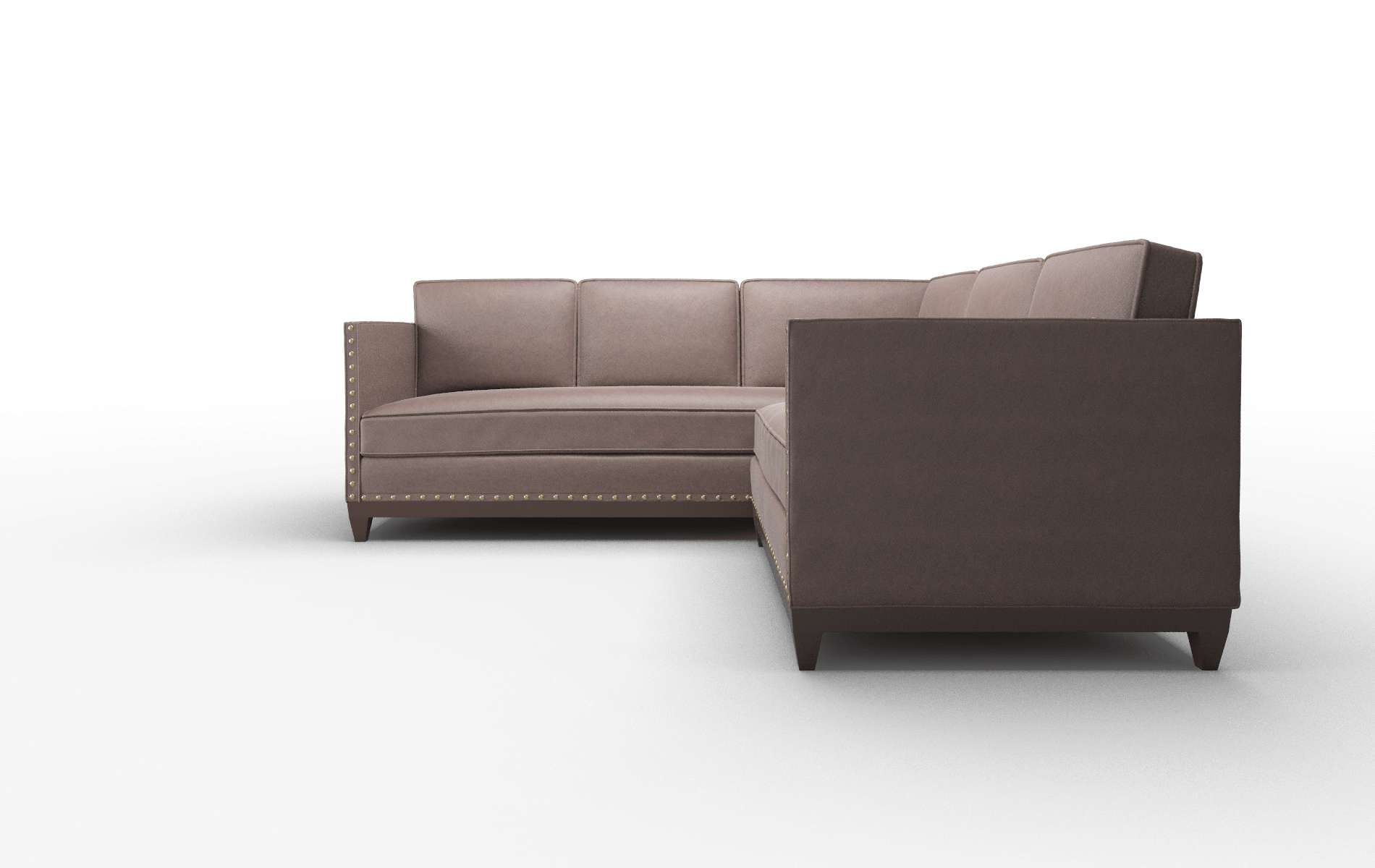 Florence Bella Espresso Sectional espresso legs 5