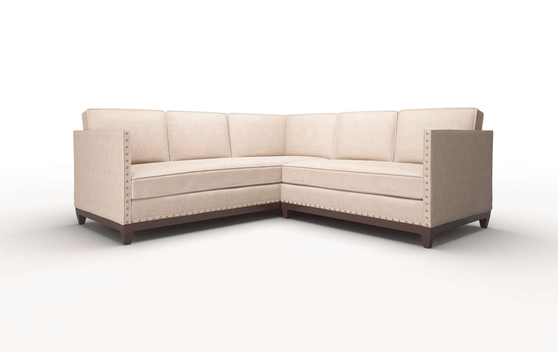 Florence Bella Pewter Sectional espresso legs