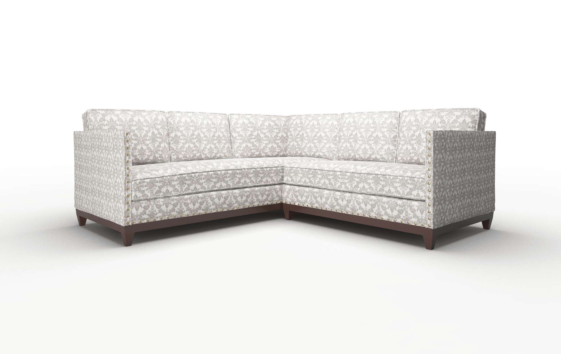 Florence Bergamo dove Sectional Espresso Legs  1