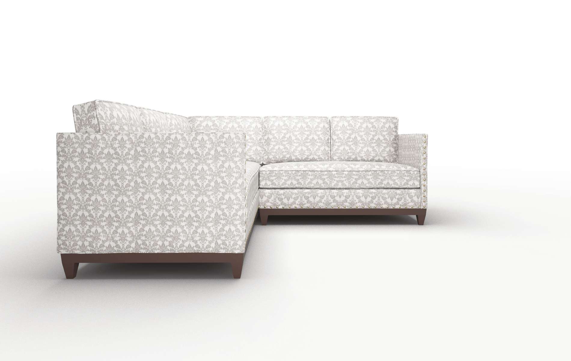 Florence Bergamo Dove Sectional espresso legs 2