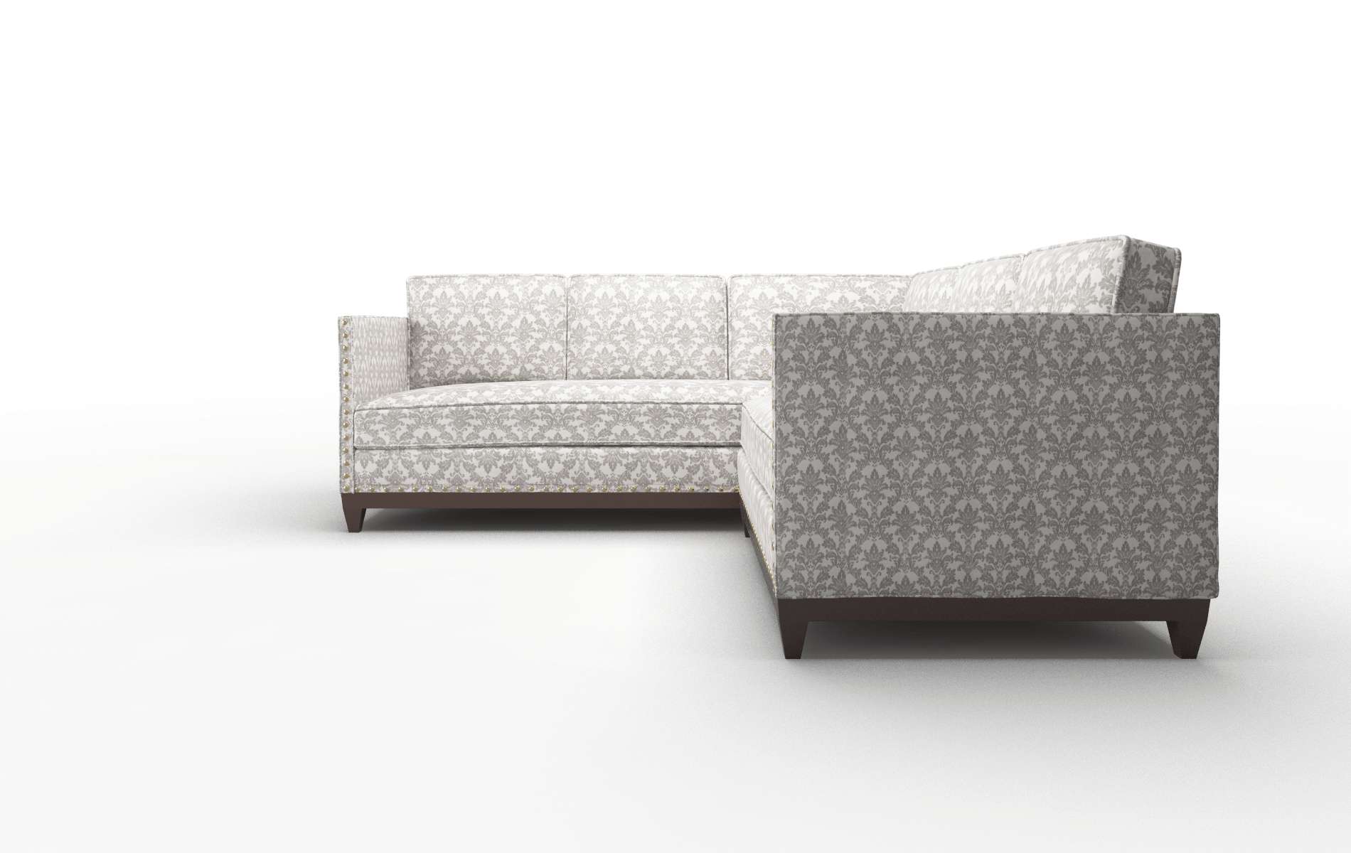 Florence Bergamo Dove Sectional espresso legs 5