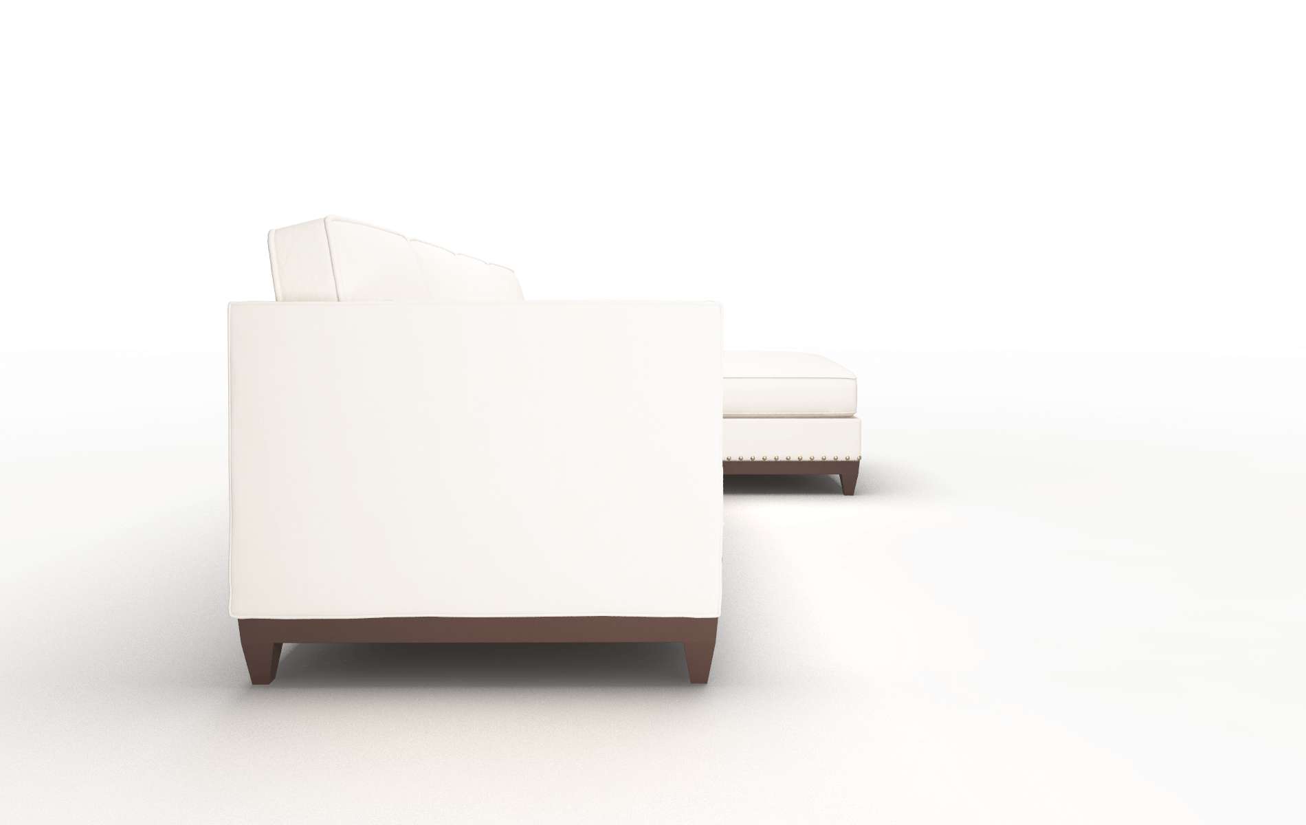 Florence Blanche Milky Panel espresso legs 3
