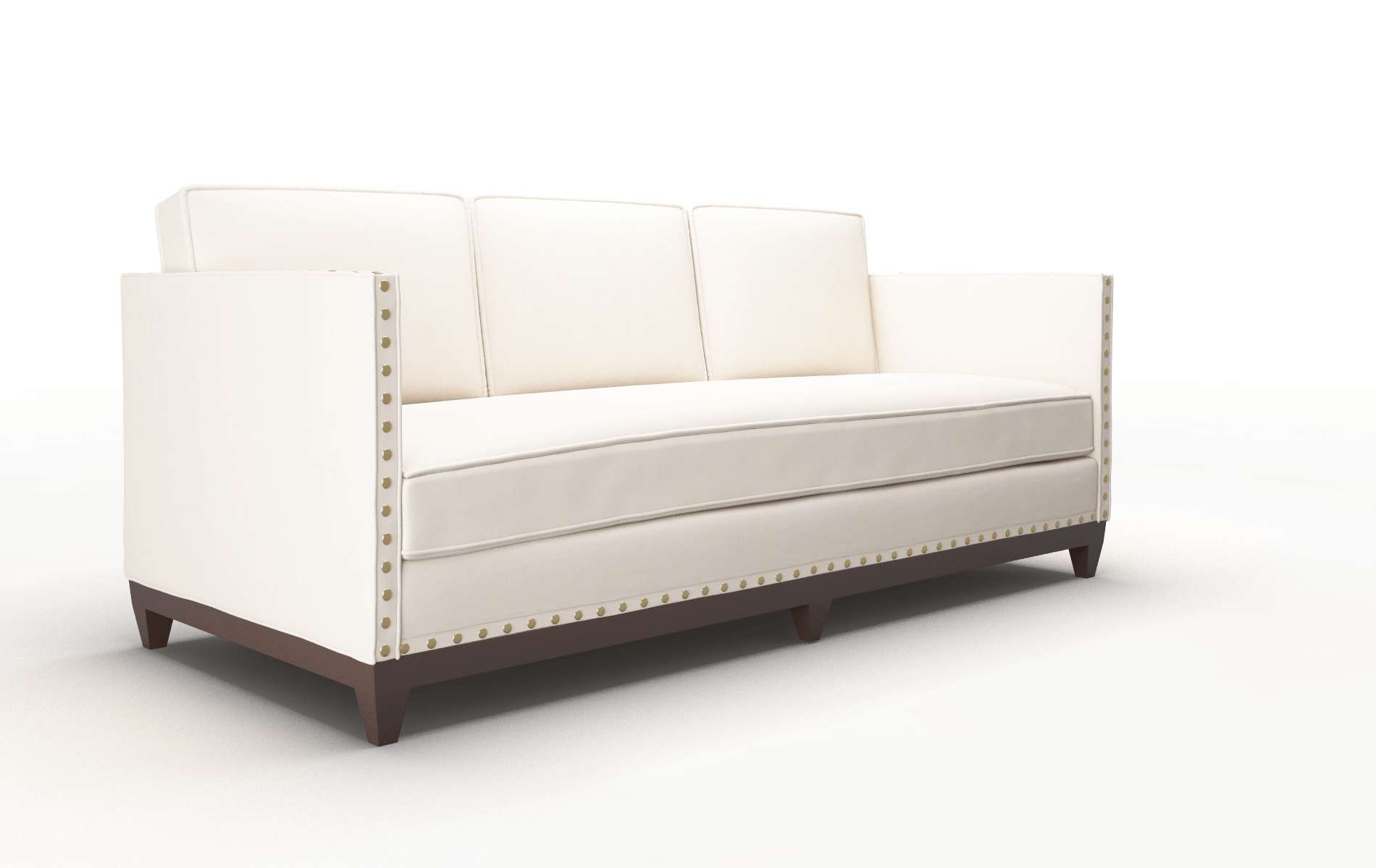 Florence Blanche Milky Sofa espresso legs 2