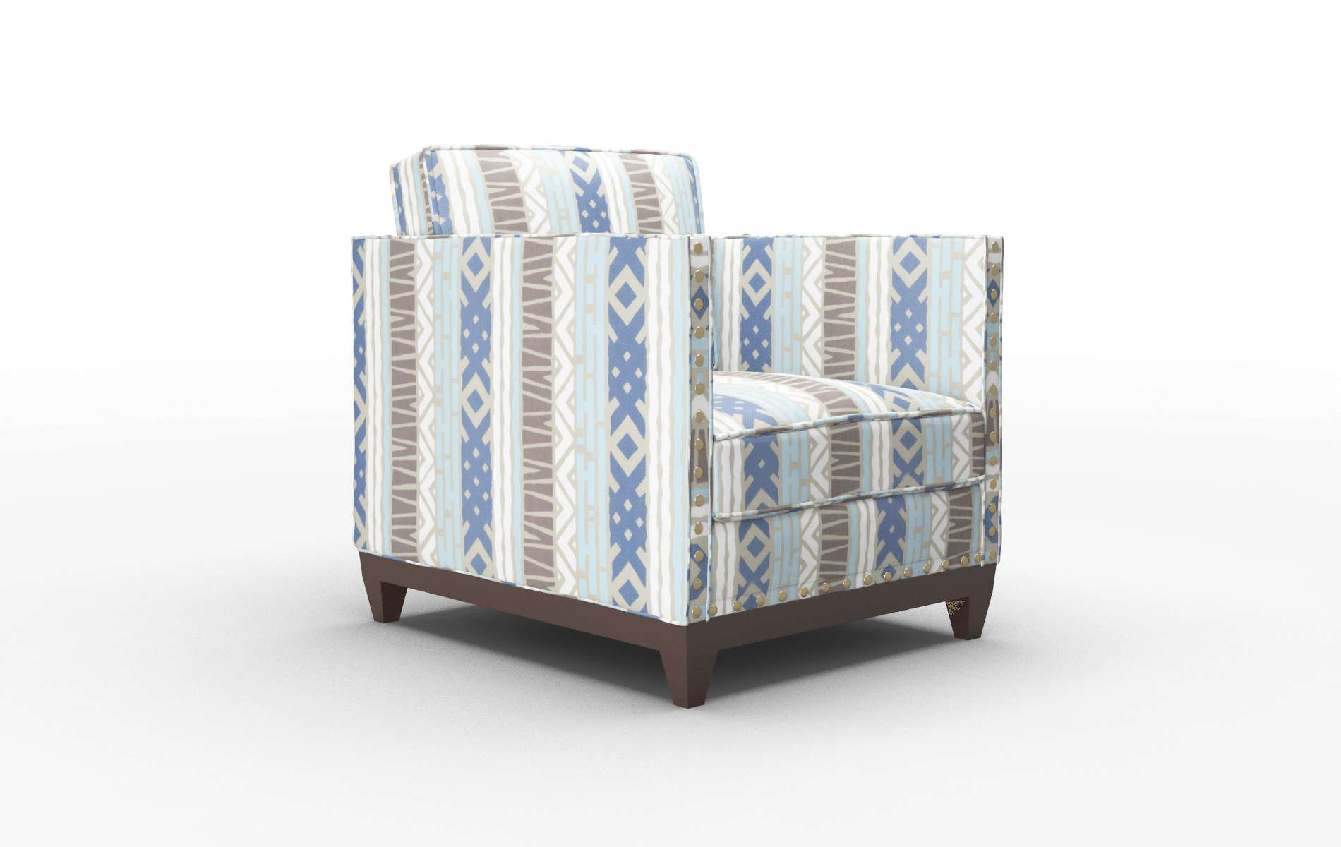 Florence Bodhi Indigo Chair espresso legs 2