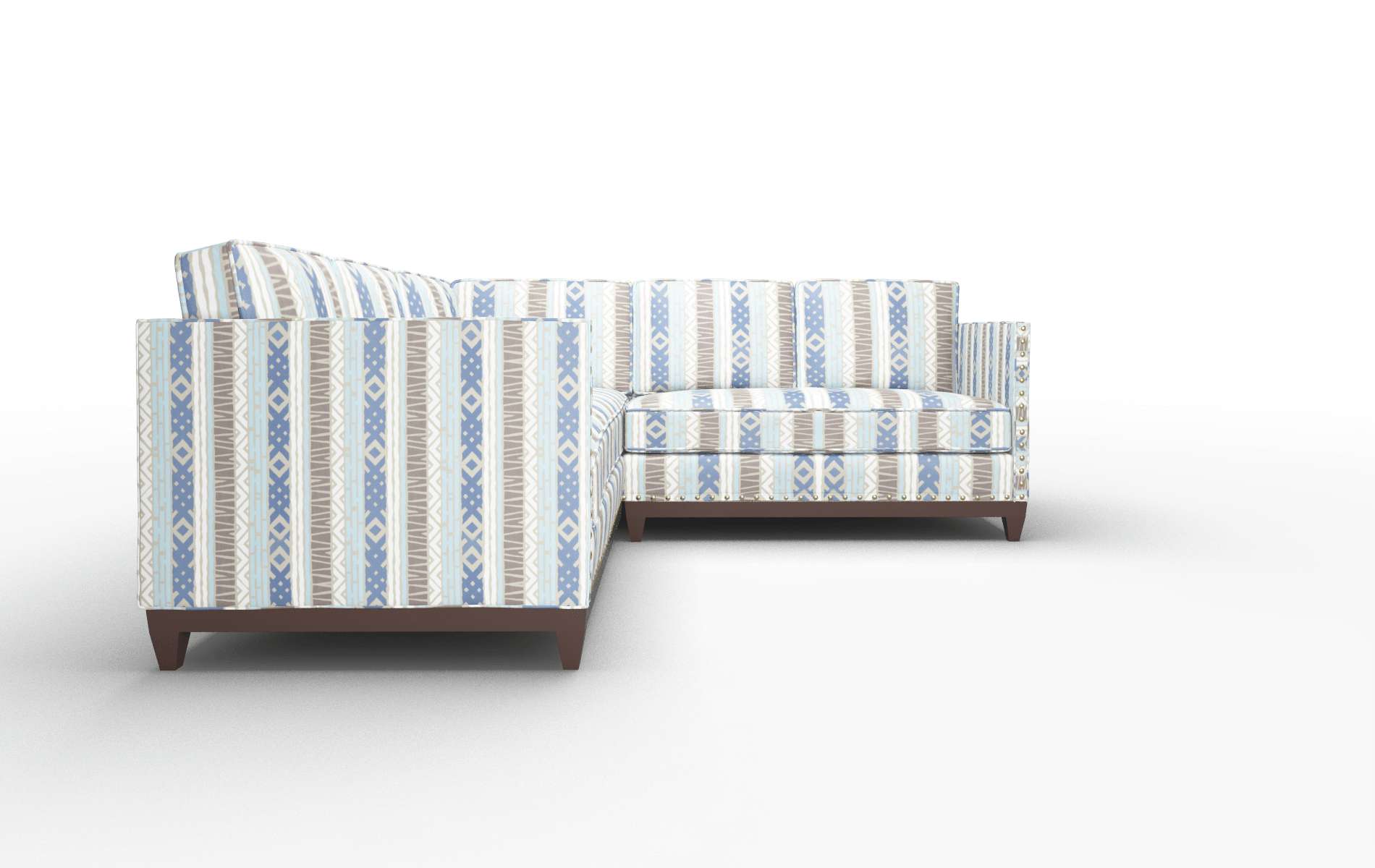 Florence Bodhi Indigo Sectional espresso legs 2