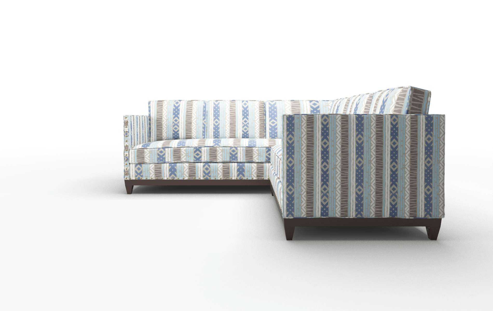 Florence Bodhi Indigo Sectional espresso legs 5