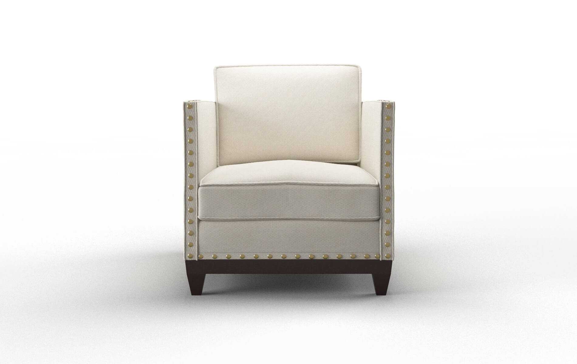 Florence Bungalow Ivory Chair espresso legs 1