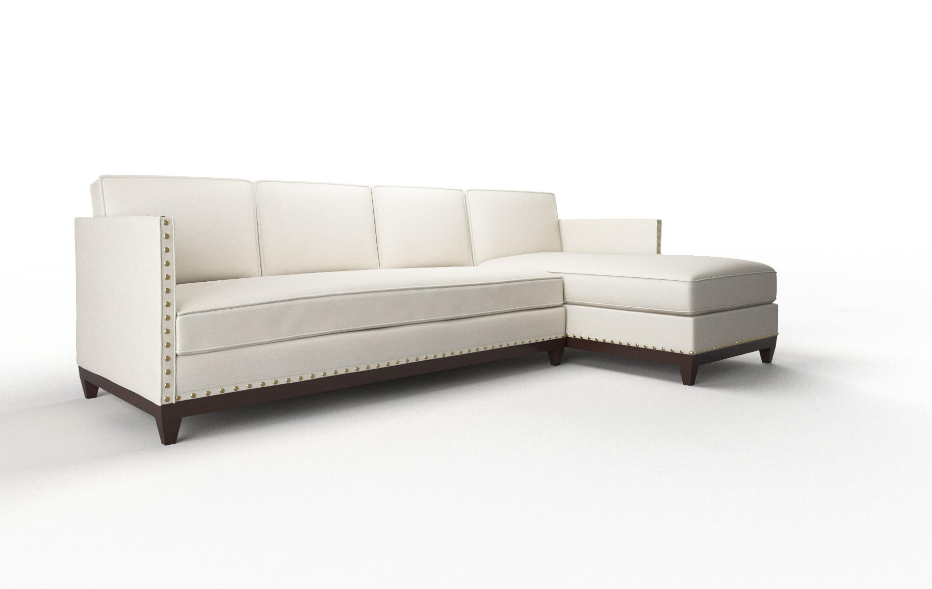 Florence Bungalow Ivory Panel espresso legs 2