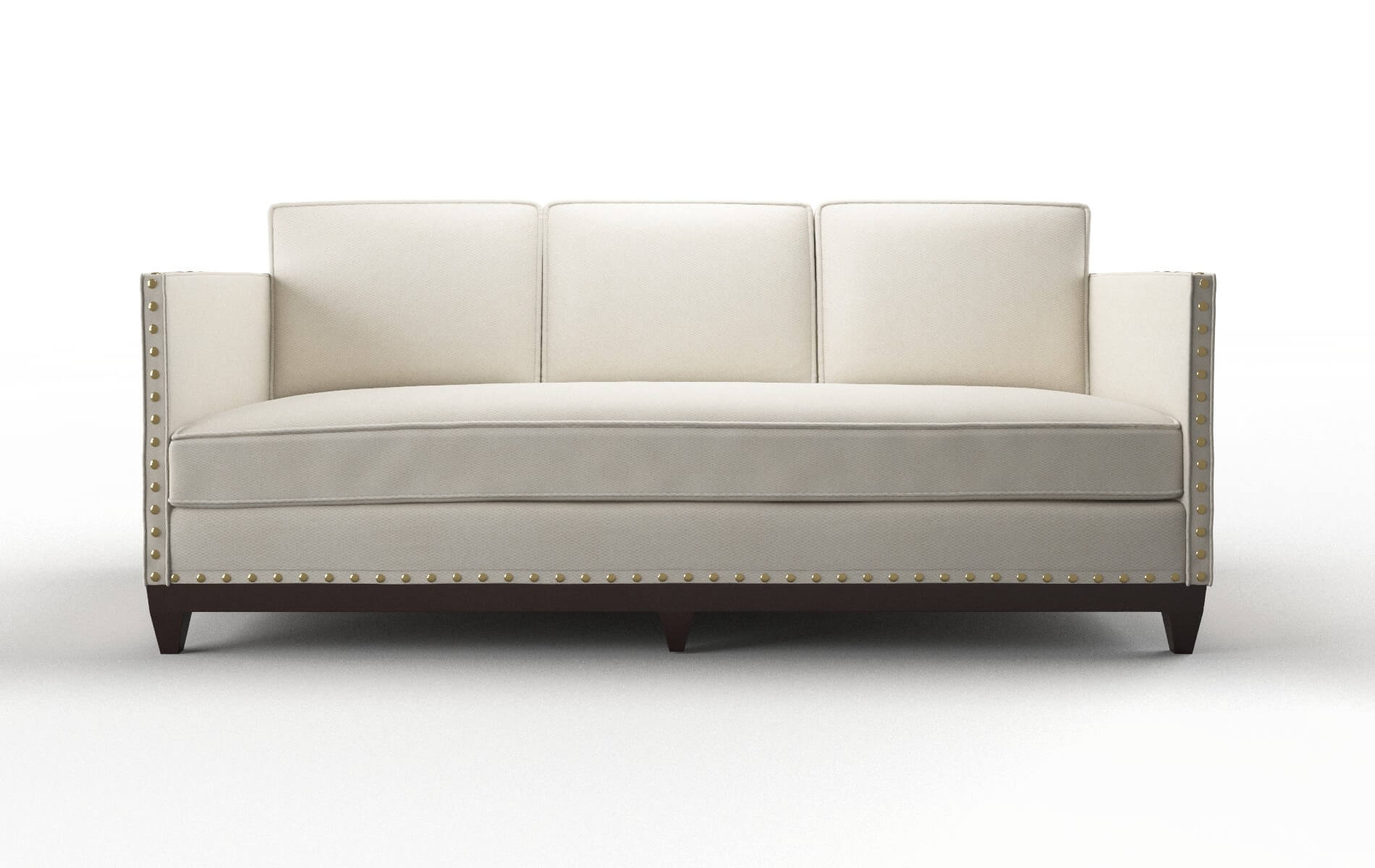 Florence Bungalow Ivory Sofa espresso legs 1