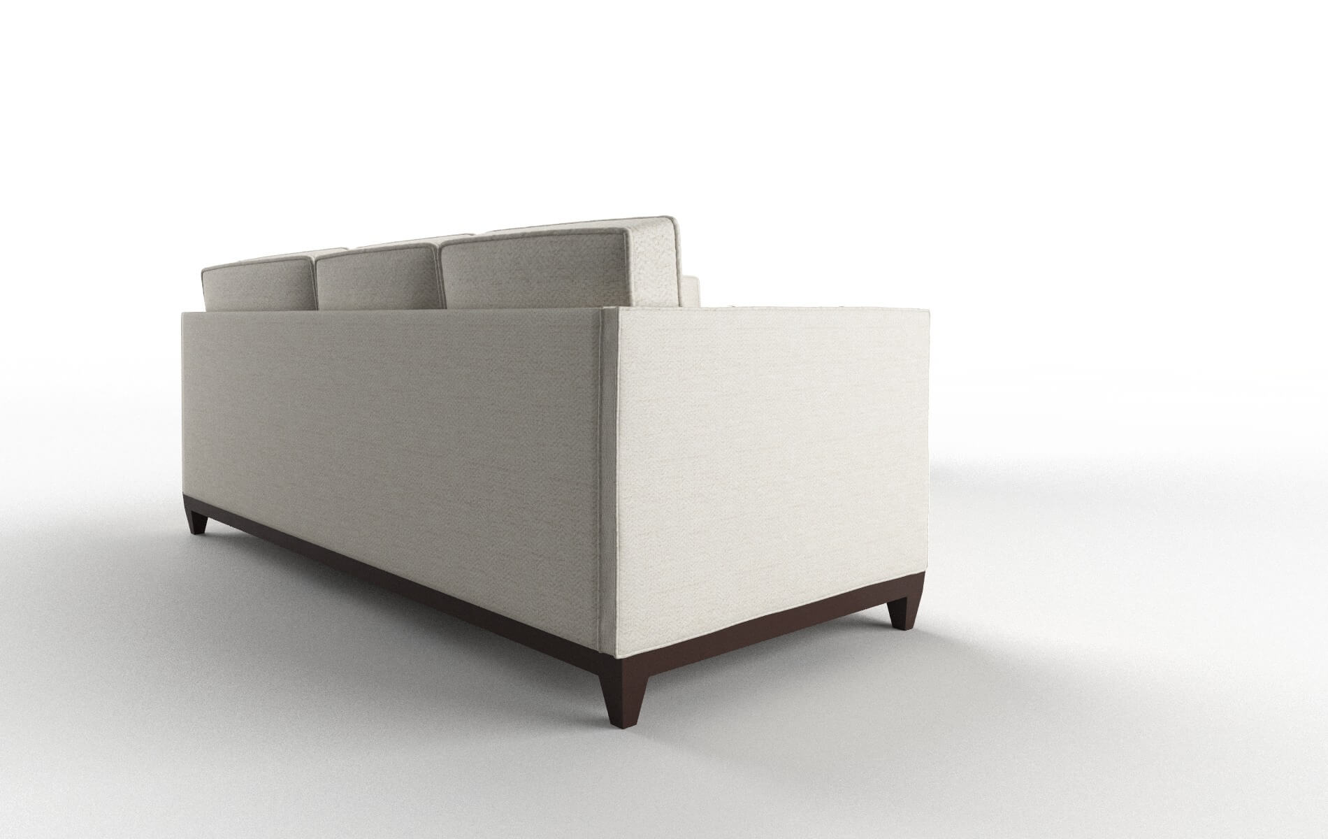 Florence Catalina Linen Sectional espresso legs 3