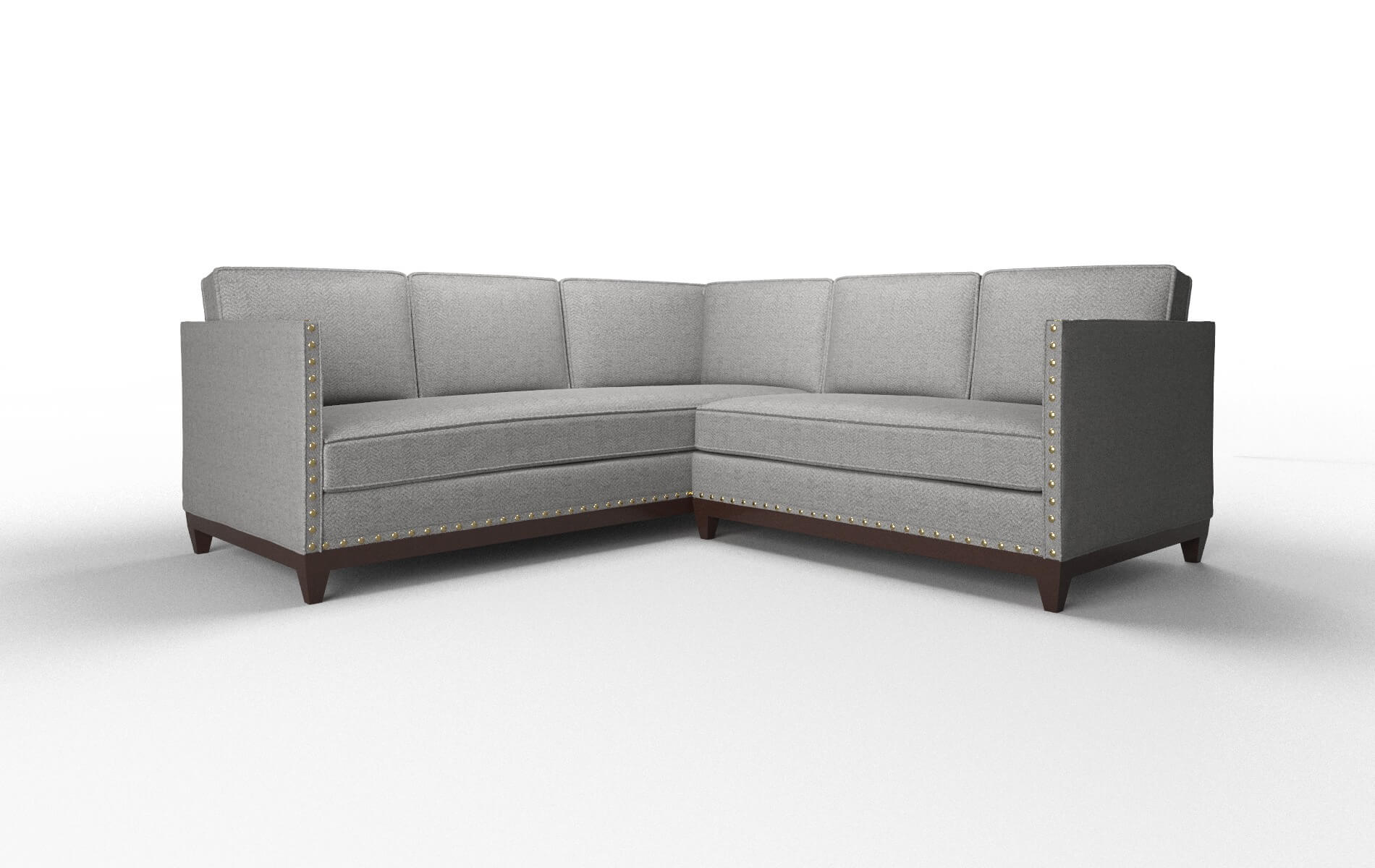Florence Catalina Steel Sectional espresso legs