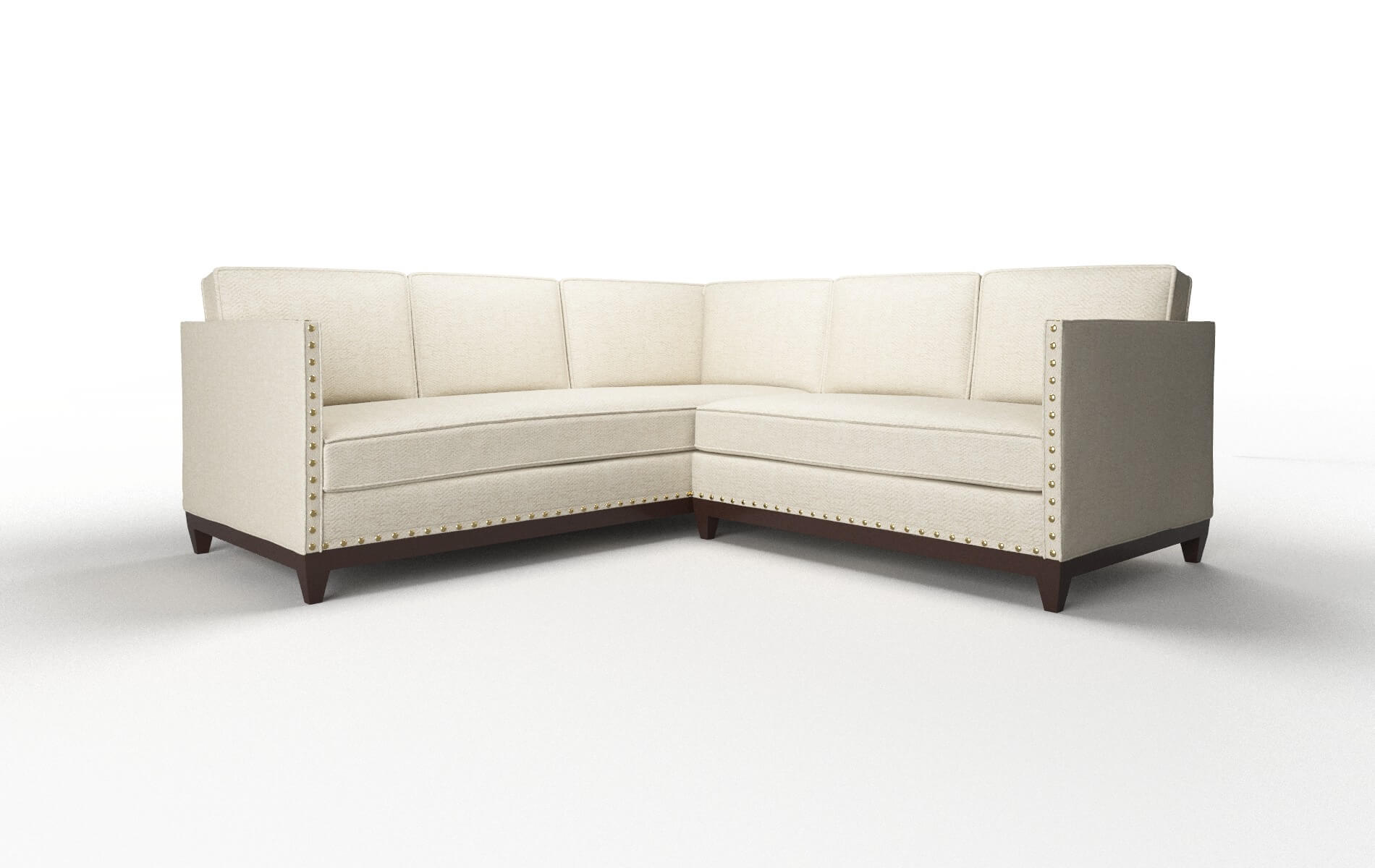 Florence Catalina Wheat Sectional espresso legs