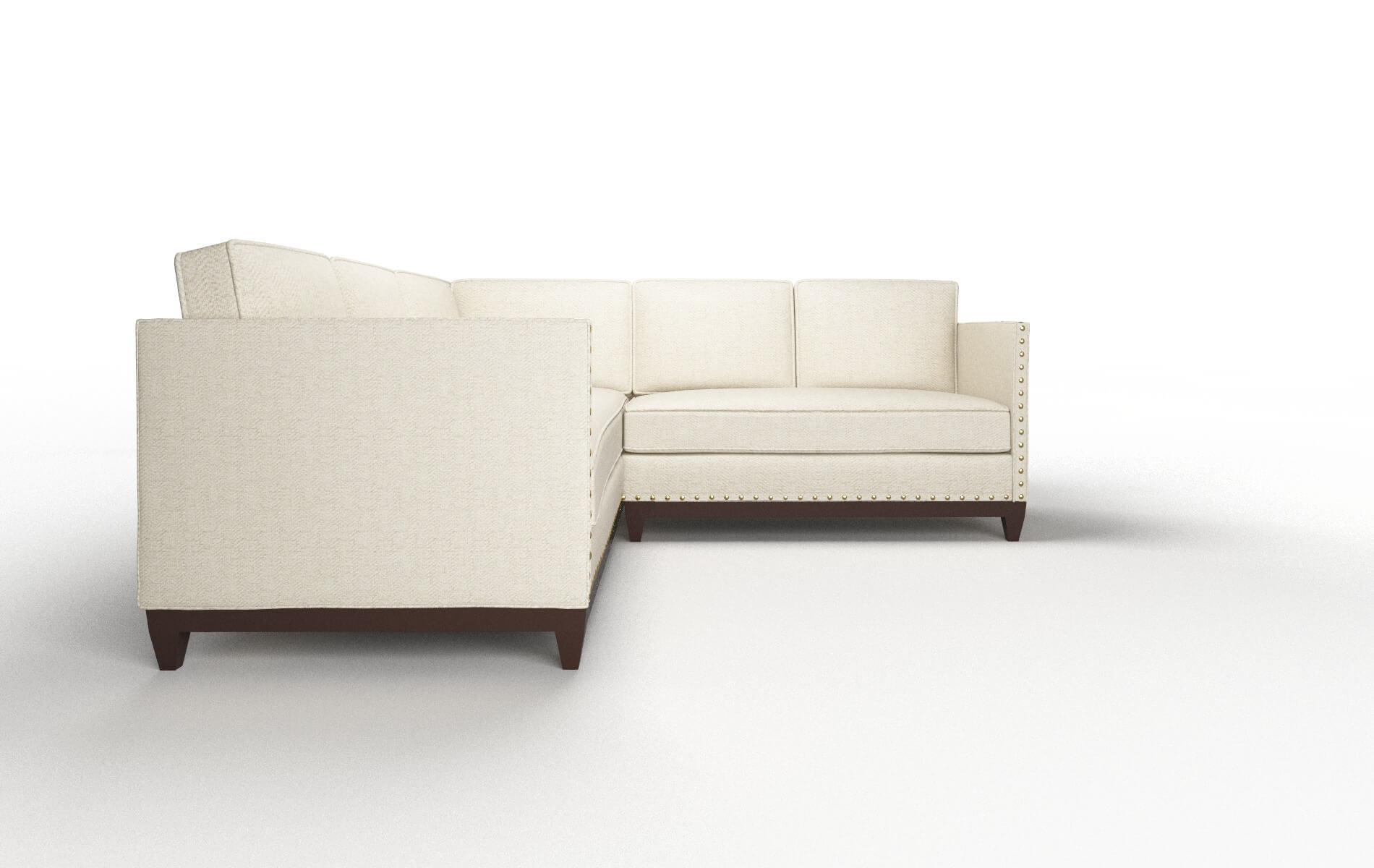 Florence Catalina Wheat Sectional espresso legs 2