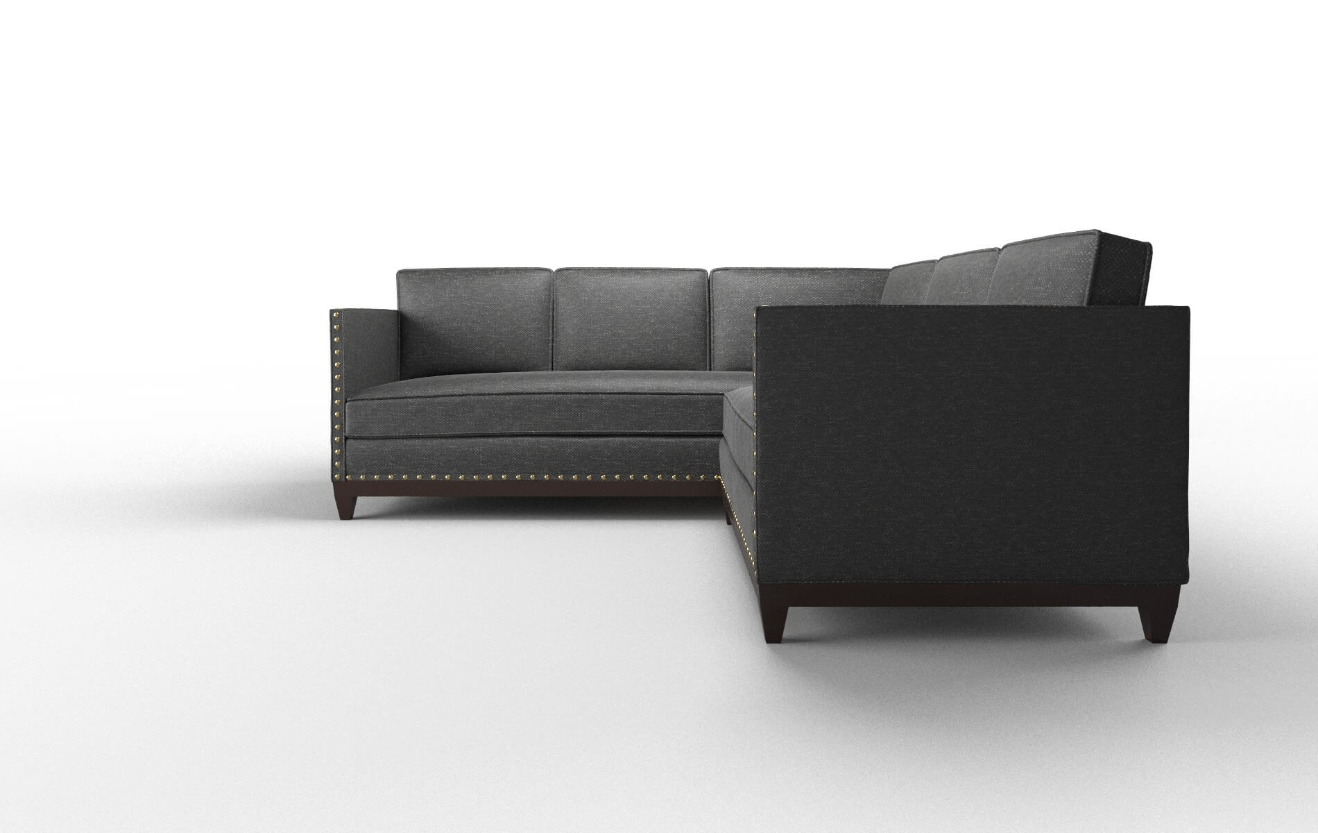 Florence Chance Denim Sectional espresso legs 5