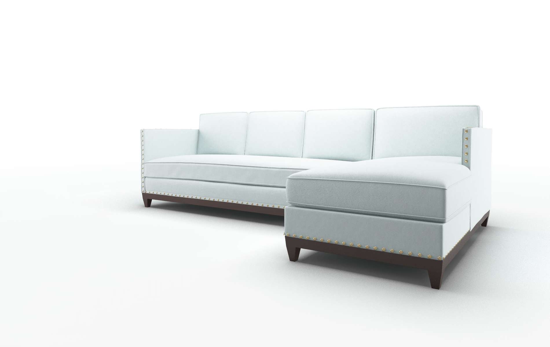 Florence Clyde Cornflower Panel espresso legs 4