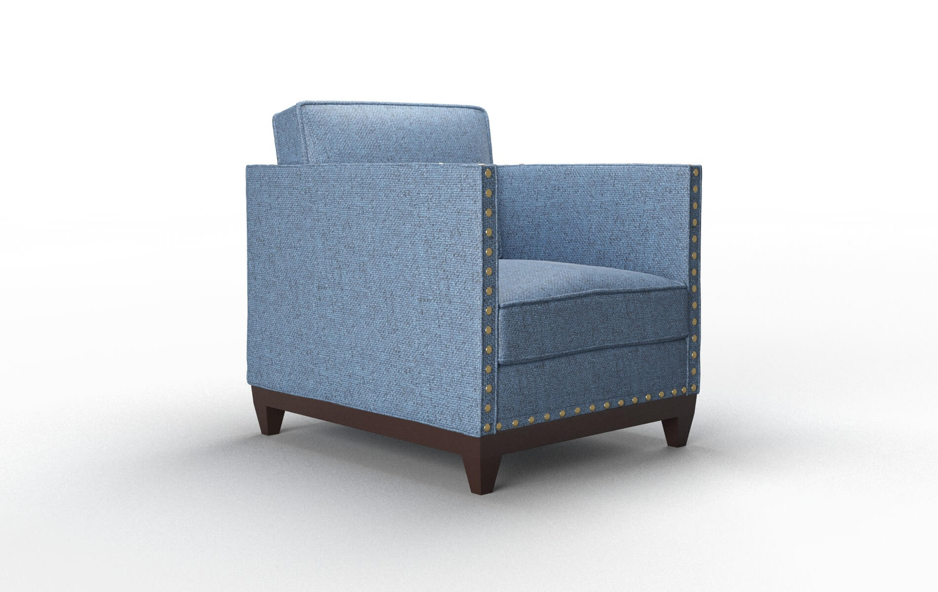 Florence Clyde Deep_ocean Chair espresso legs 2
