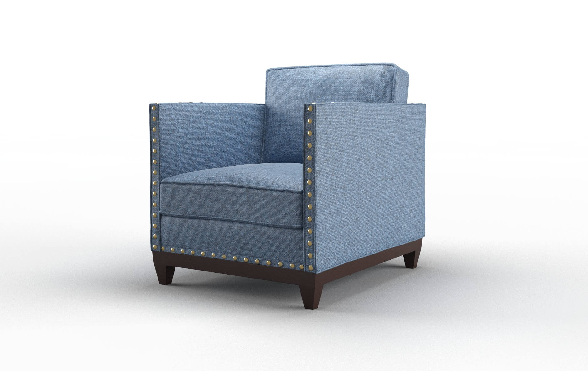Florence Clyde Deep_ocean Chair espresso legs 4