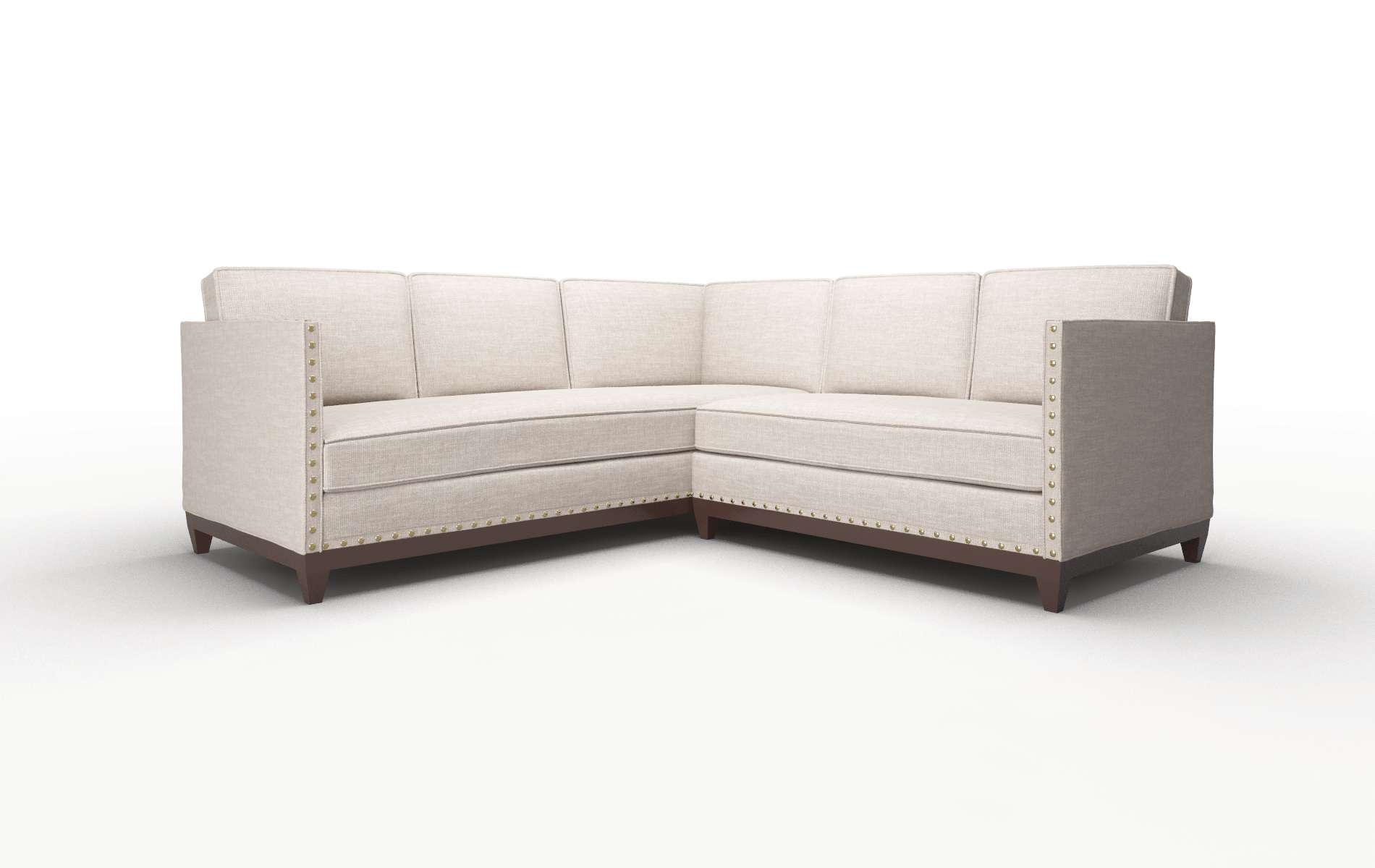 Florence Clyde Dolphin Sectional espresso legs 1