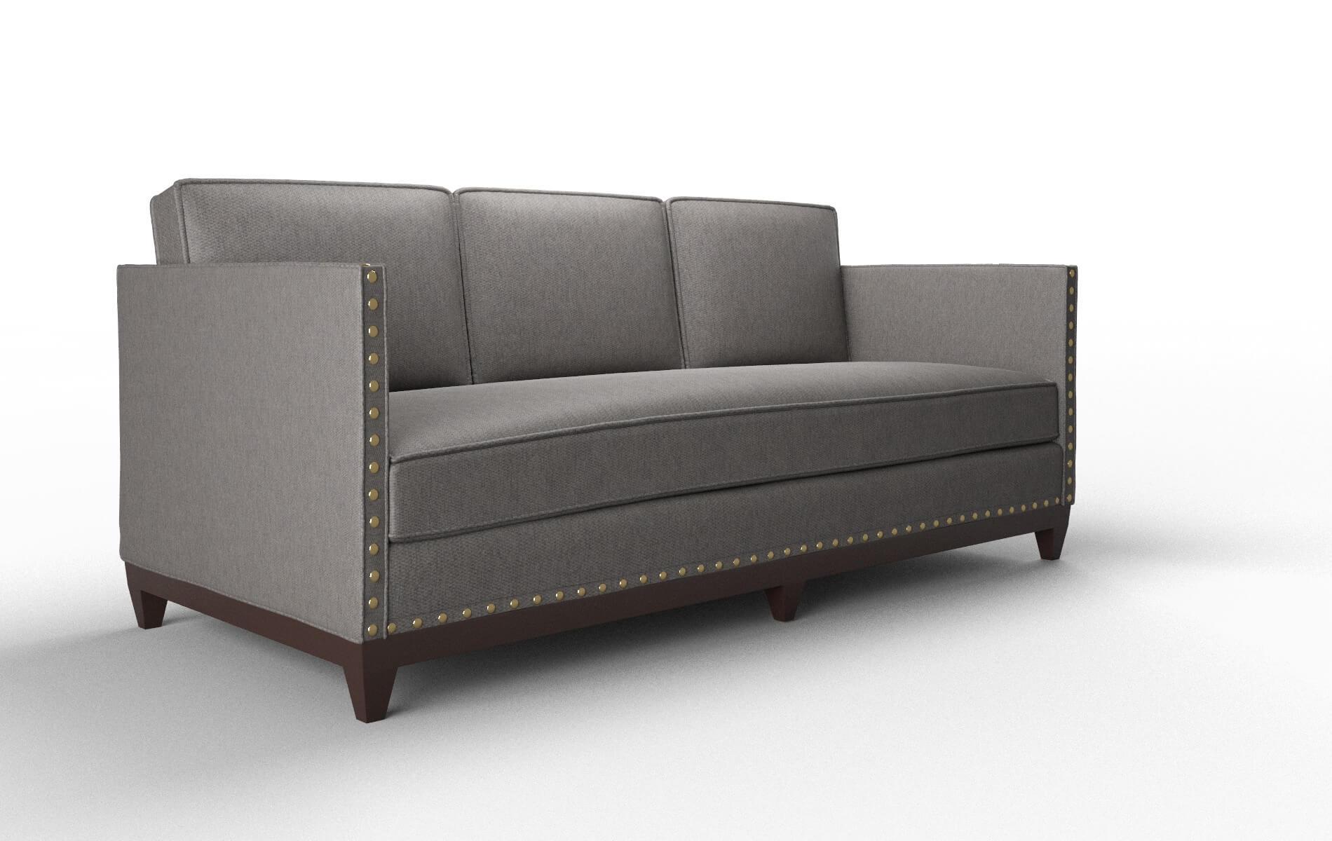 Florence Cosmo Charcoal Sofa espresso legs 2
