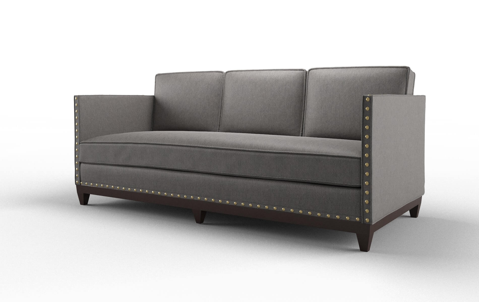 Florence Cosmo Charcoal Sofa espresso legs 4