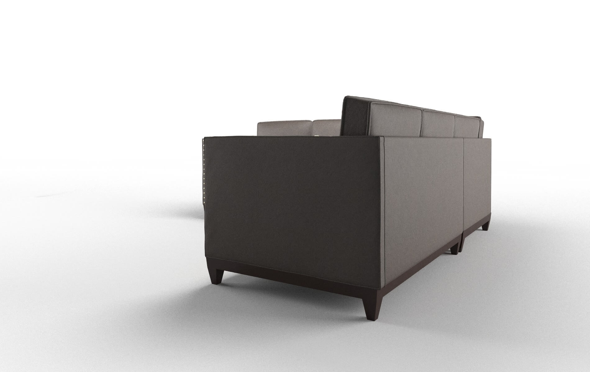 Florence Cosmo Chocolate Sectional espresso legs 4