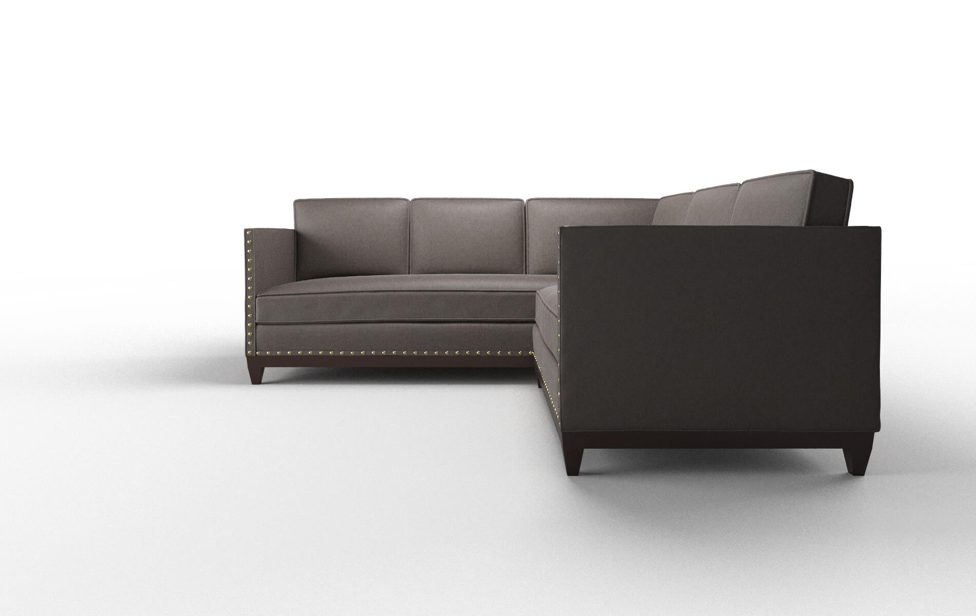 Florence Cosmo Chocolate Sectional espresso legs 5