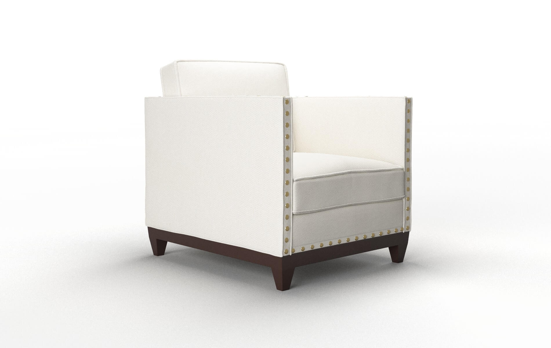 Florence Cosmo Ivory Chair espresso legs 2