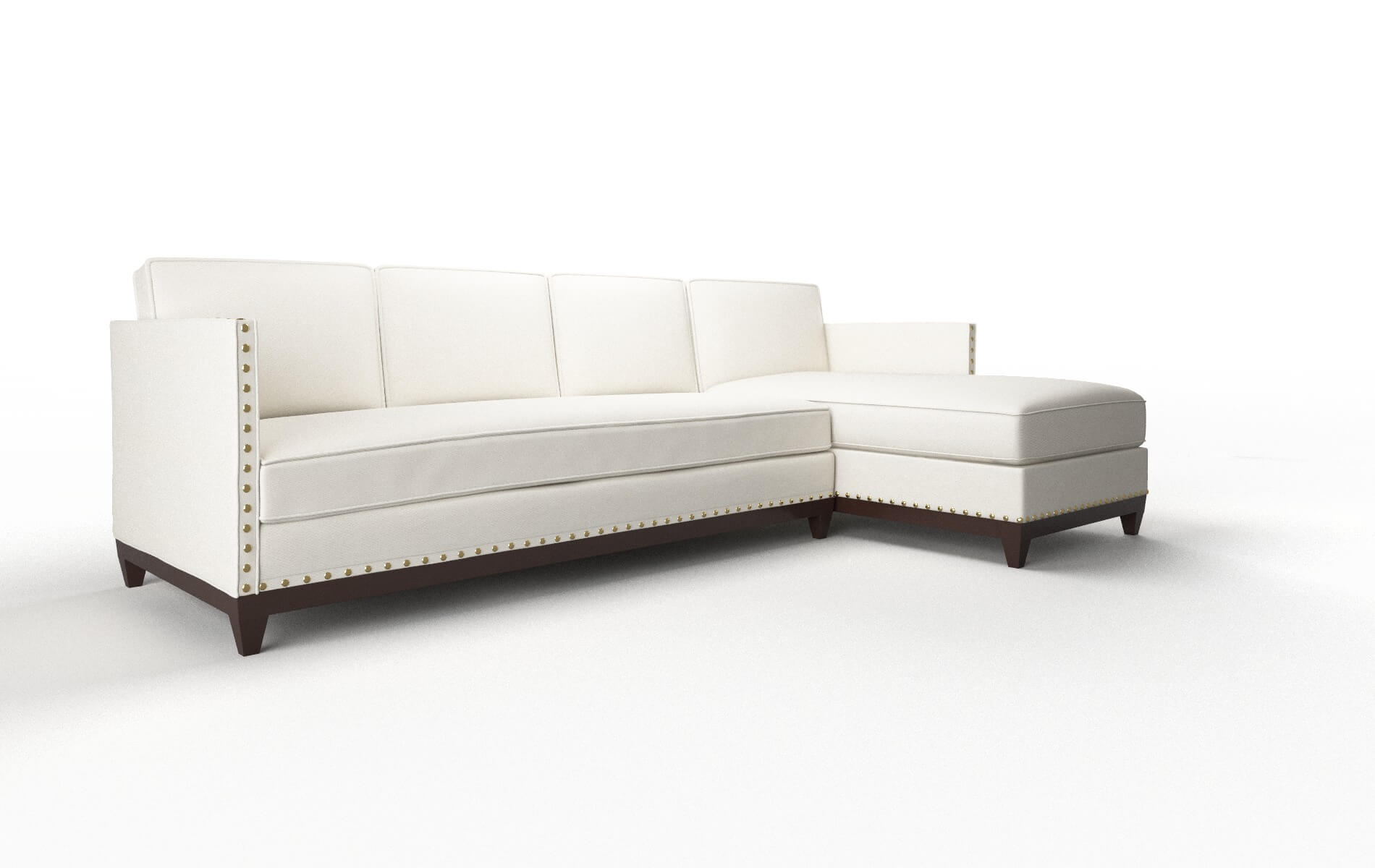 Florence Cosmo Ivory Panel espresso legs 2