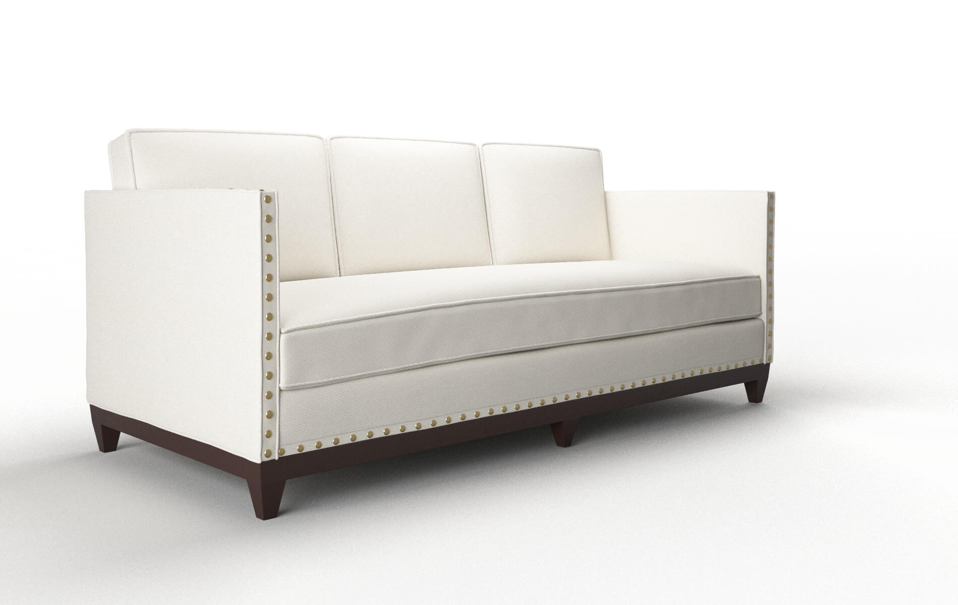 Florence Cosmo Ivory Sofa espresso legs 2